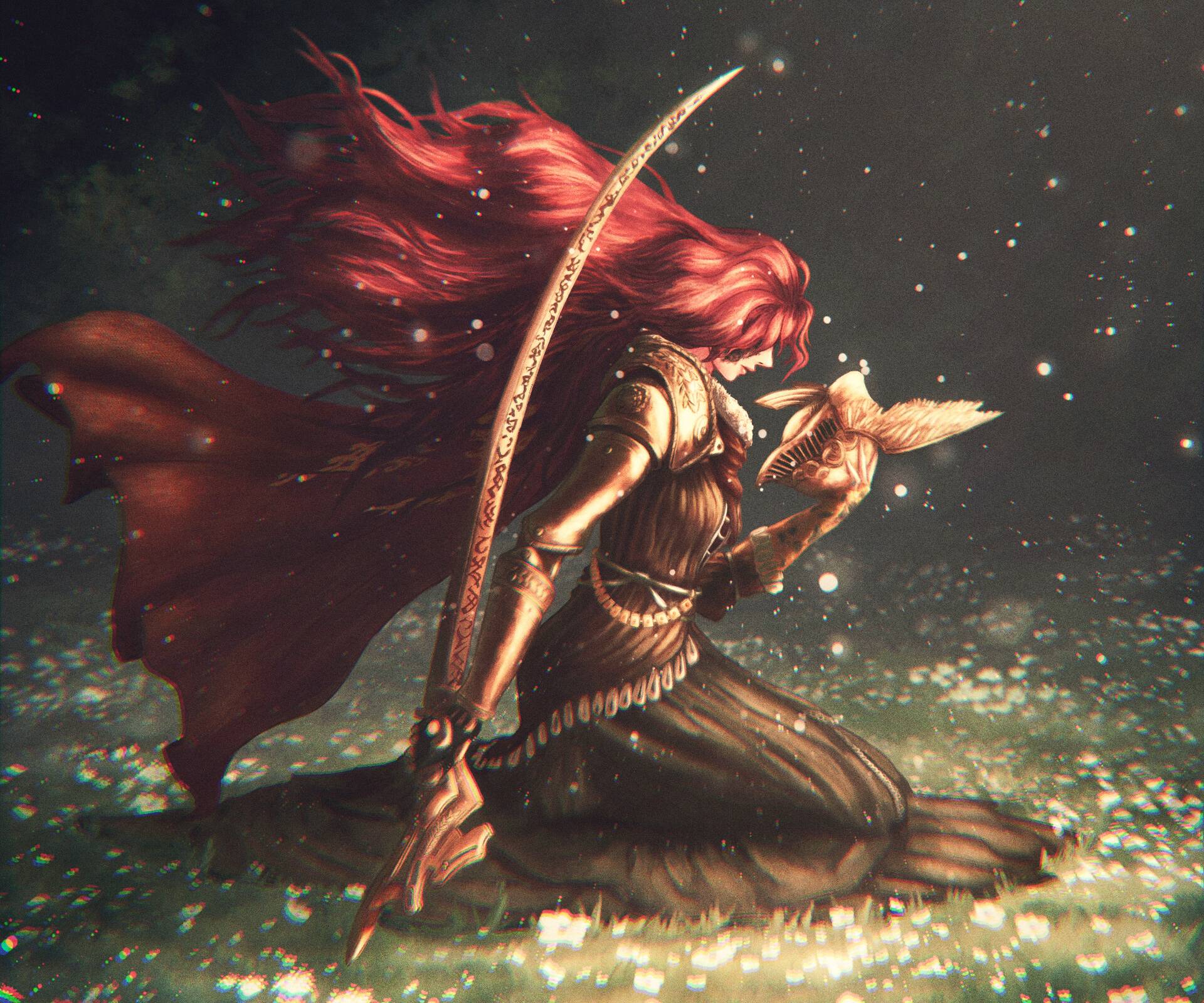 Magic The Gathering Lord Of The Rings Paramint Malenia Blade Of Miquella (Stitched) Playmat By Anato Finnstark, Elden Ring, Dark Souls With Magic The Gathering Playmat Malenia Blade