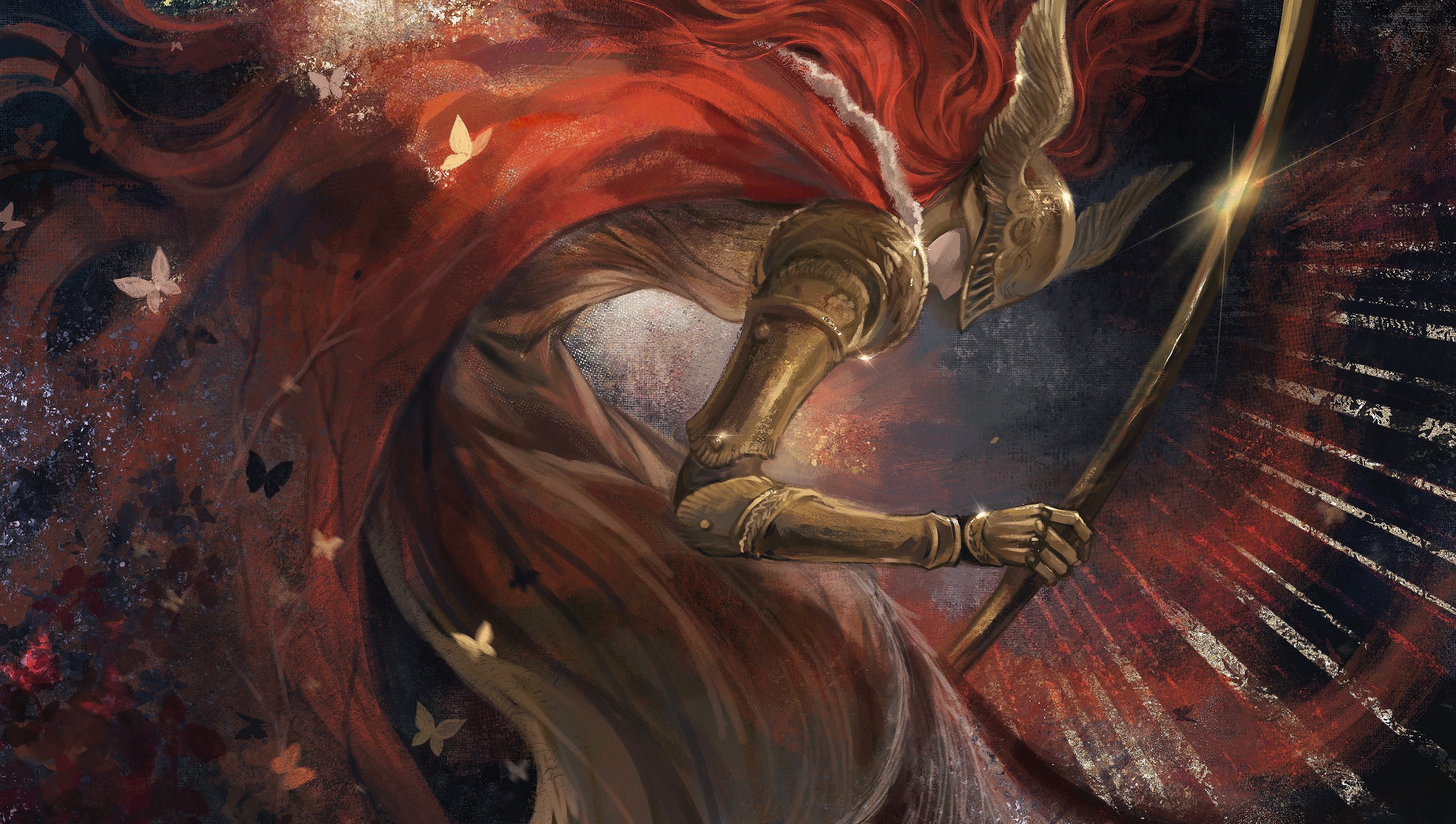 Wallpaper girl, butterfly, fantasy, Elden Ring, Malenia Blade of Miquella for mobile and desktop, section игры, resolution 3088x1749