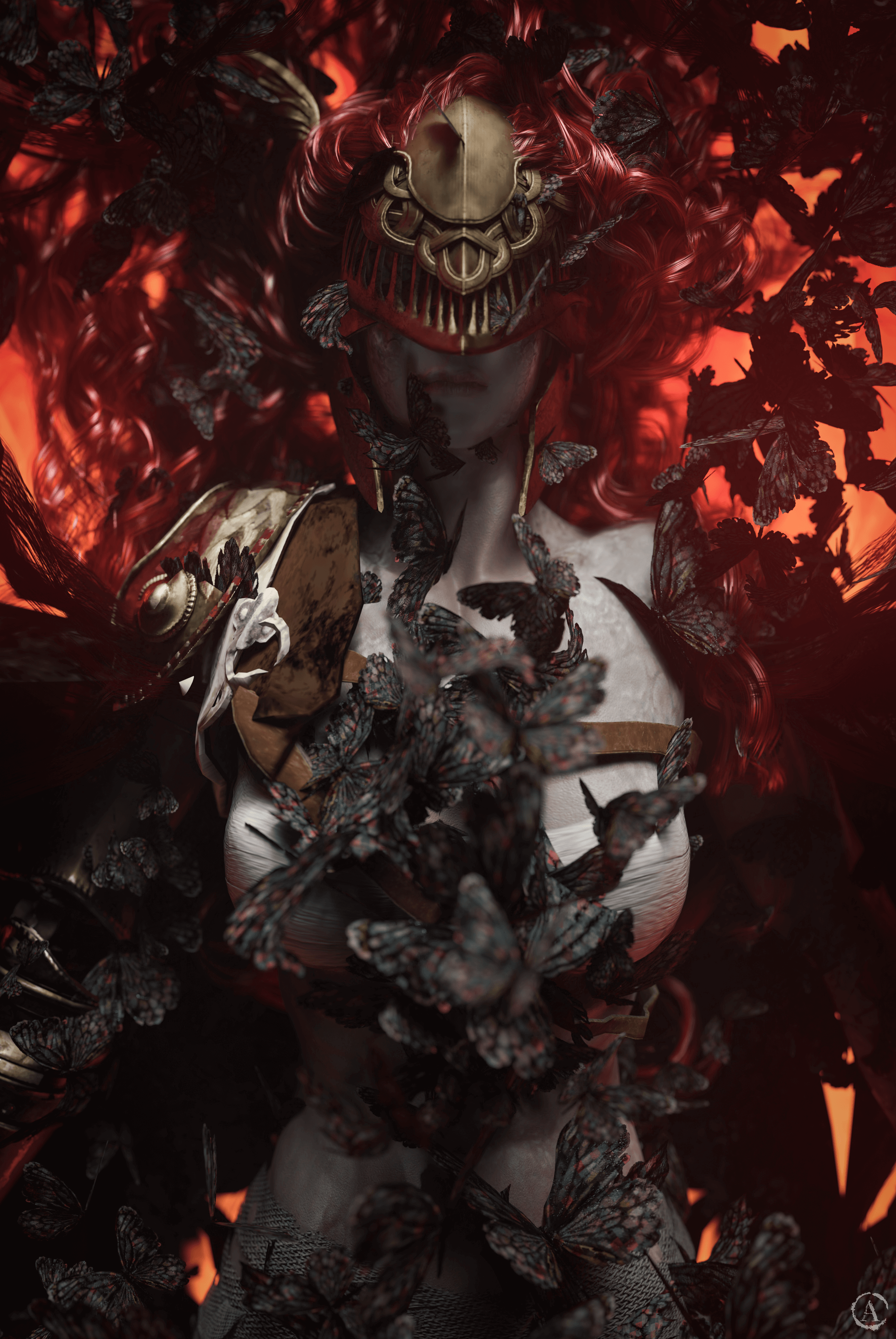 Malenia Blade of Miquella 3D Render, Digital Art