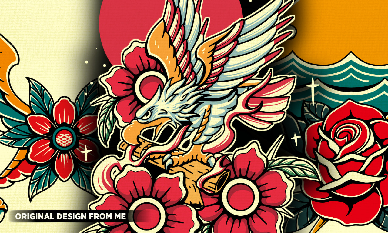 do custom tattoo fot t shirt and traditional tatto design