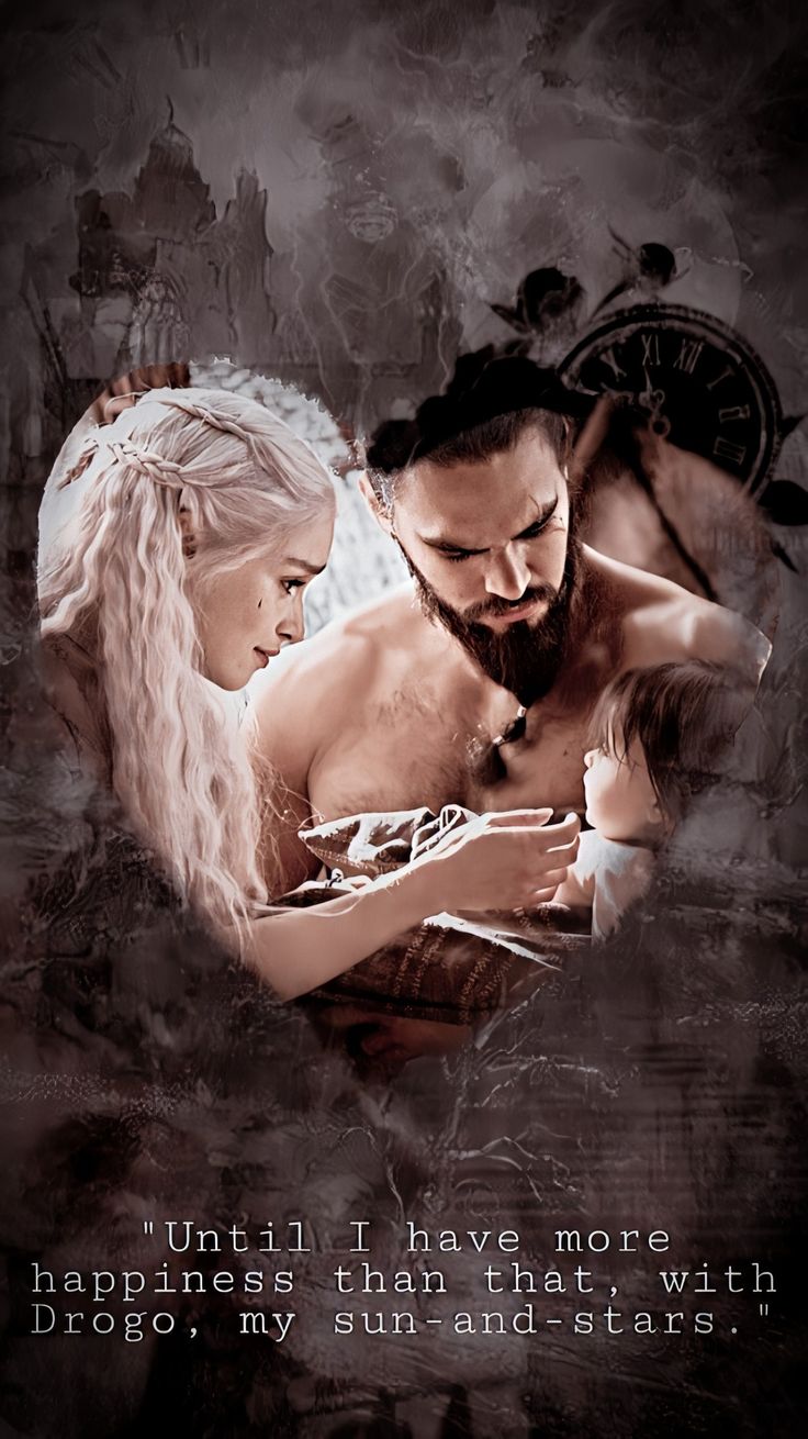 Lockscreen Aesthetic Wallpaper Khal Drogo e Daenerys Targaryen Game Of Thrones