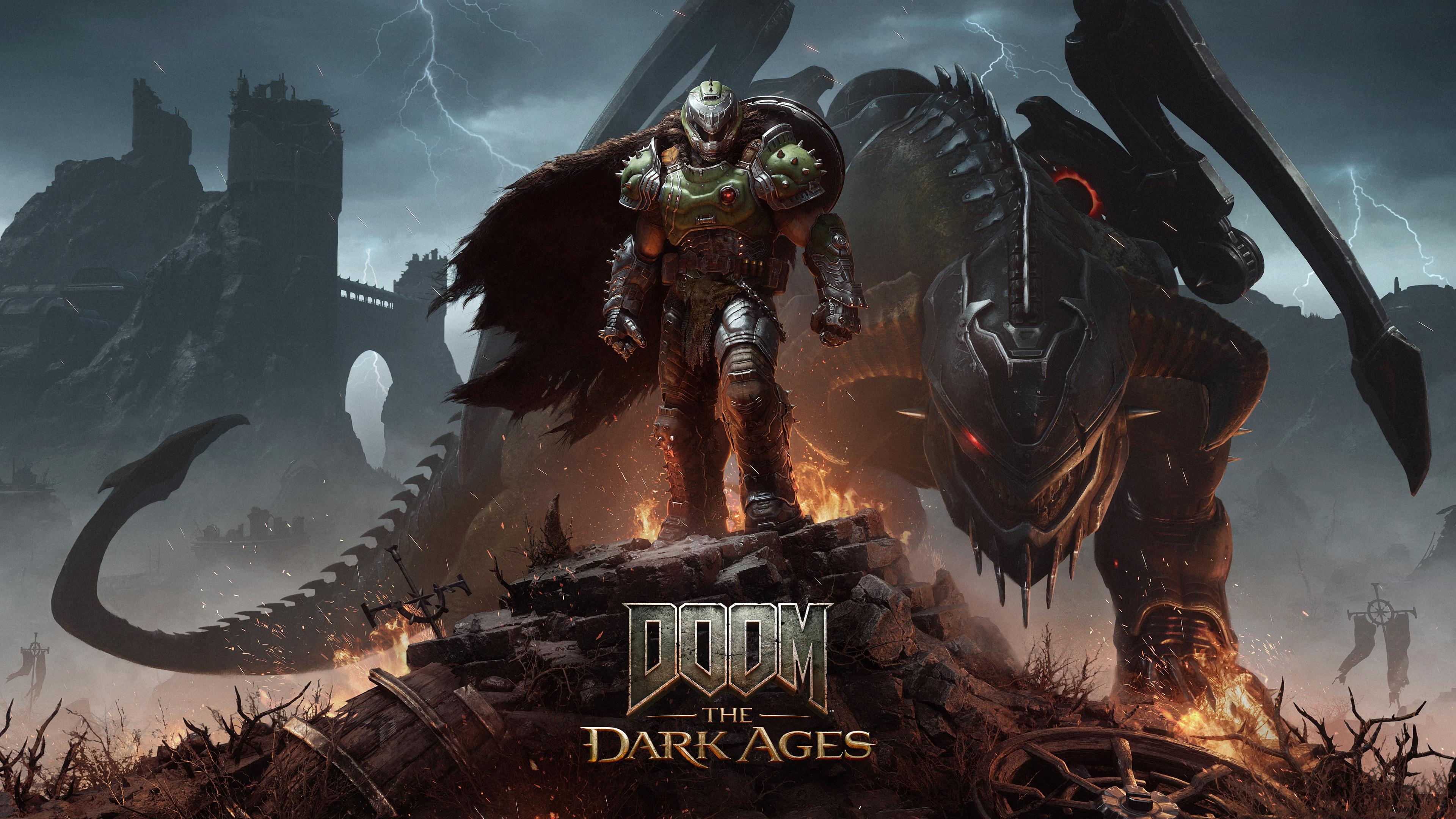 DOOM: The Dark Ages Wallpaper 4K, Cover Art, Doom Slayer