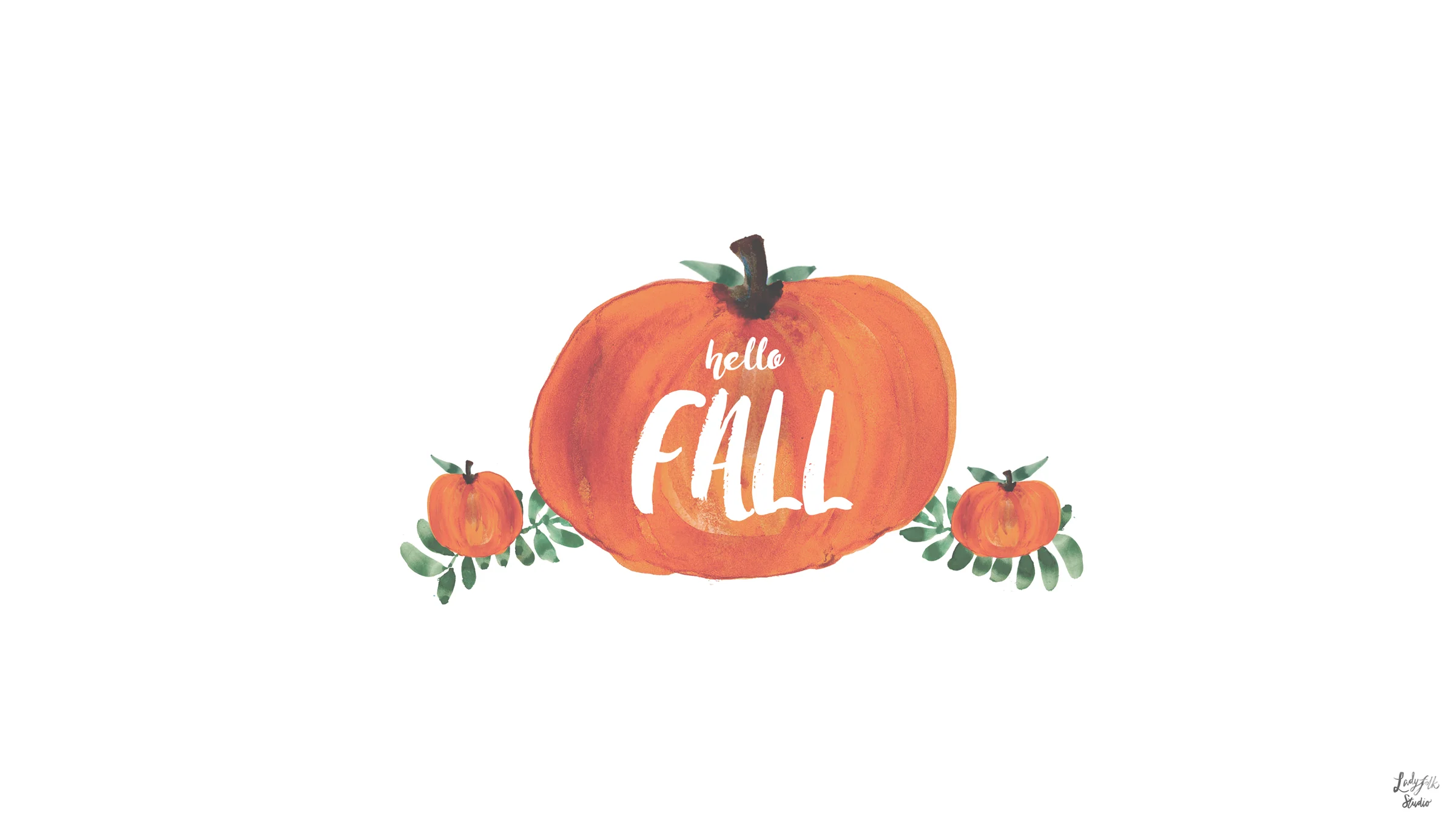 Hello Fall: New watercolor desktop art to inspire you!