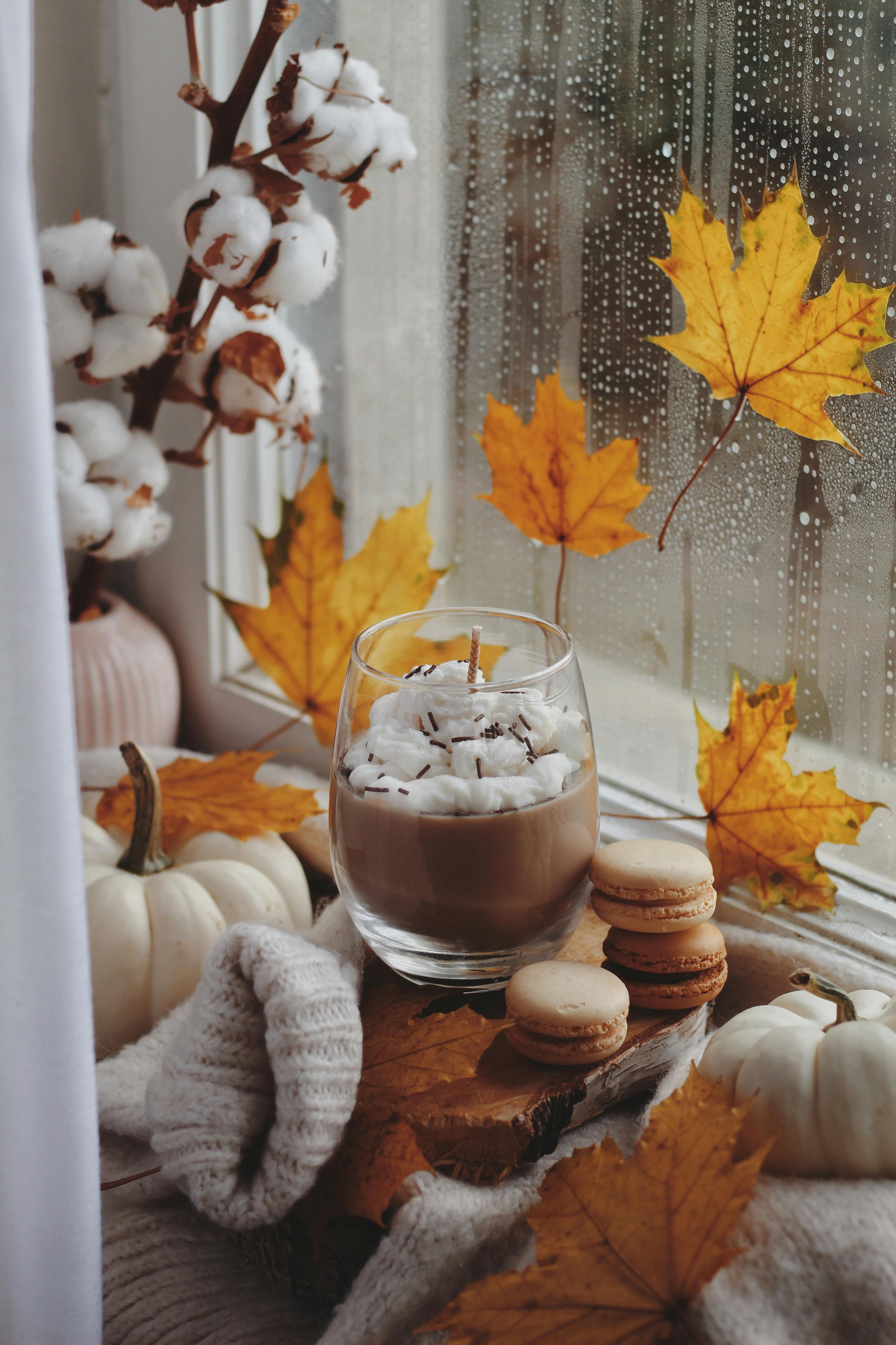 Cup of Coffee and Autumn Leaves · Free