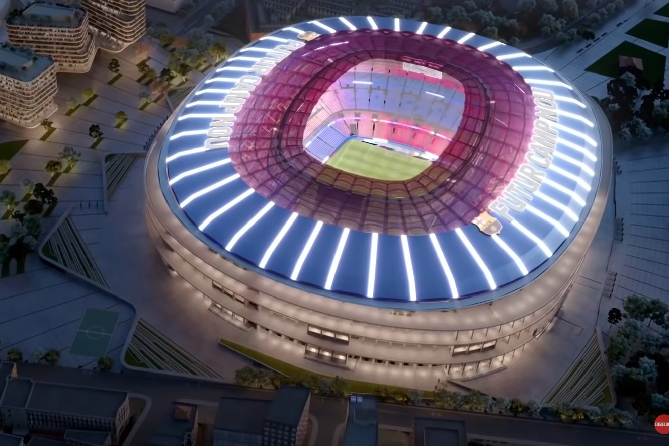 Incredible new image of £1.25bn Barcelona stadium makes it look unrecognisable