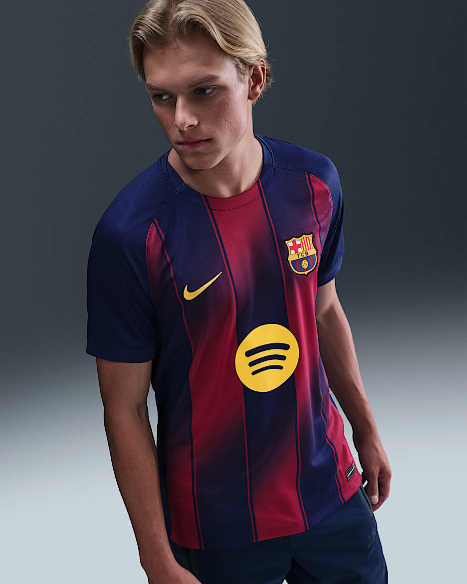 FC Barcelona 2025 26 Stadium Home Men's Nike Dri FIT Soccer Replica Jersey