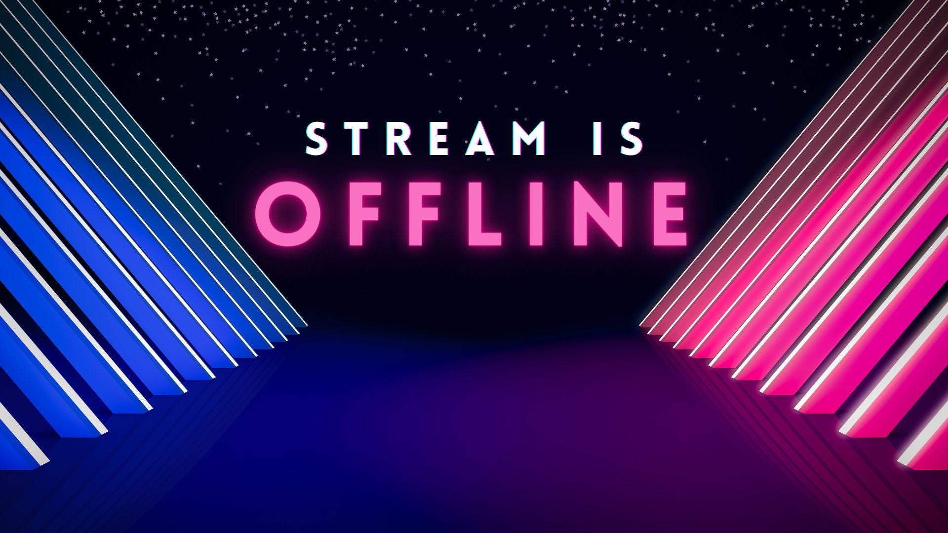 Twitch Offline Screen Neon Background, Futuristic Twitch Background, Sci Fi Twitch Theme, Stream Is Offline, Offline Livestream Channel