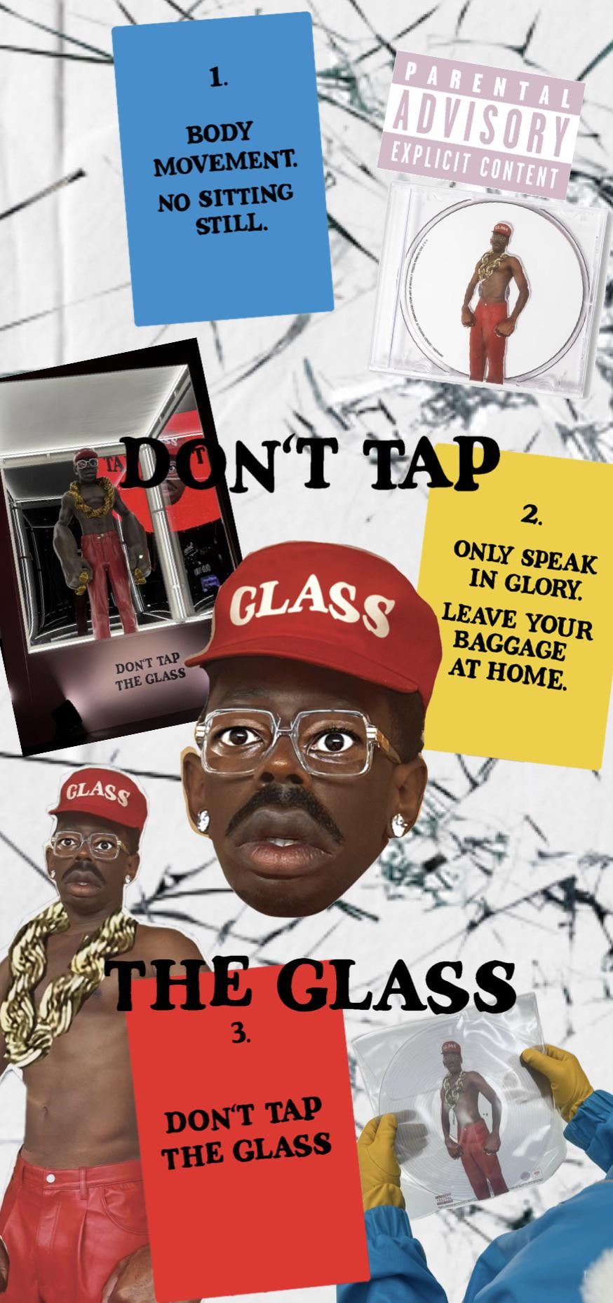 Hice un fondo de pantalla de no toques el vidrio por si alguien lo quiere