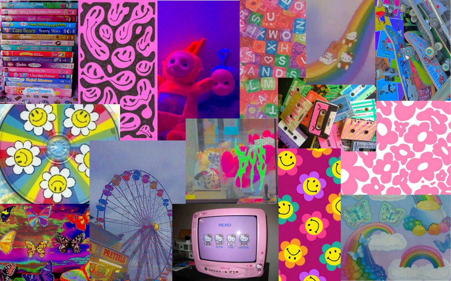 Download “Enjoy a bright, cheery background on your desktop with Kidcore, a fun theme your kids will love! Wallpaper