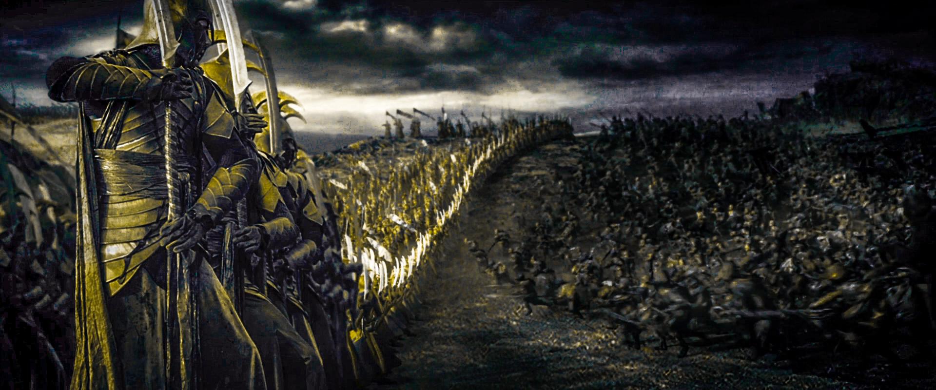 The shimmering swords of the Noldor at the last battle in the slopes of Mount Doom [Slight Edit]