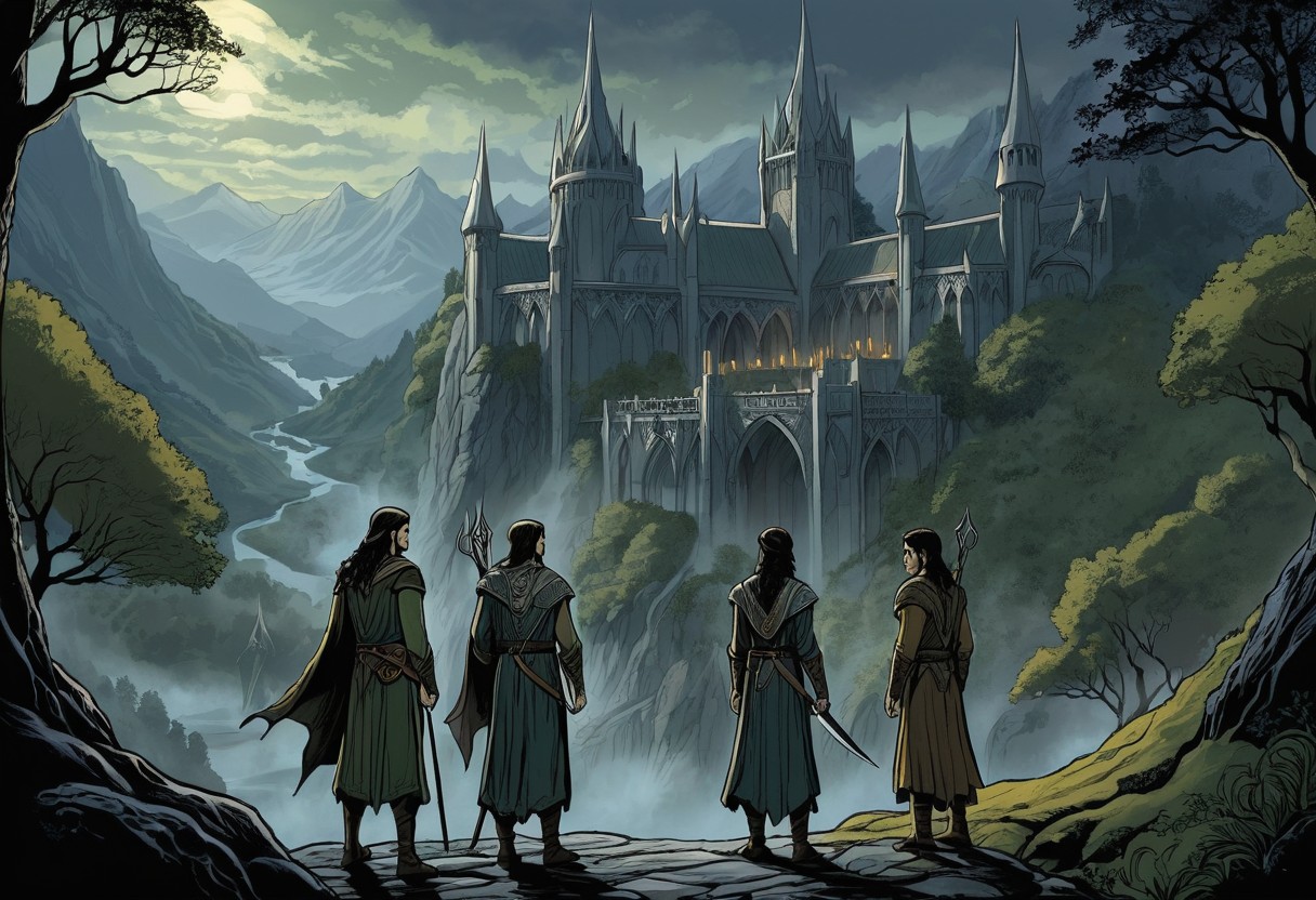 Noldor Elves in Rivendell. Stable Diffusion Online