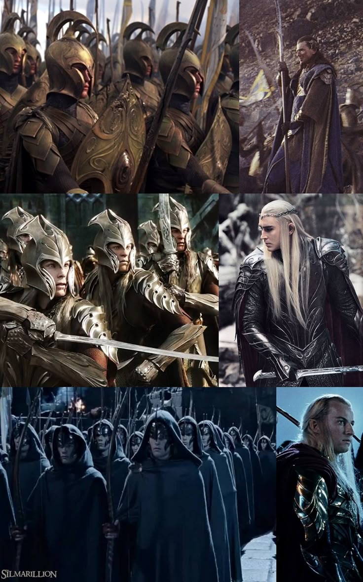 Noldor, Silvan and Sindar Elven armies and their captains