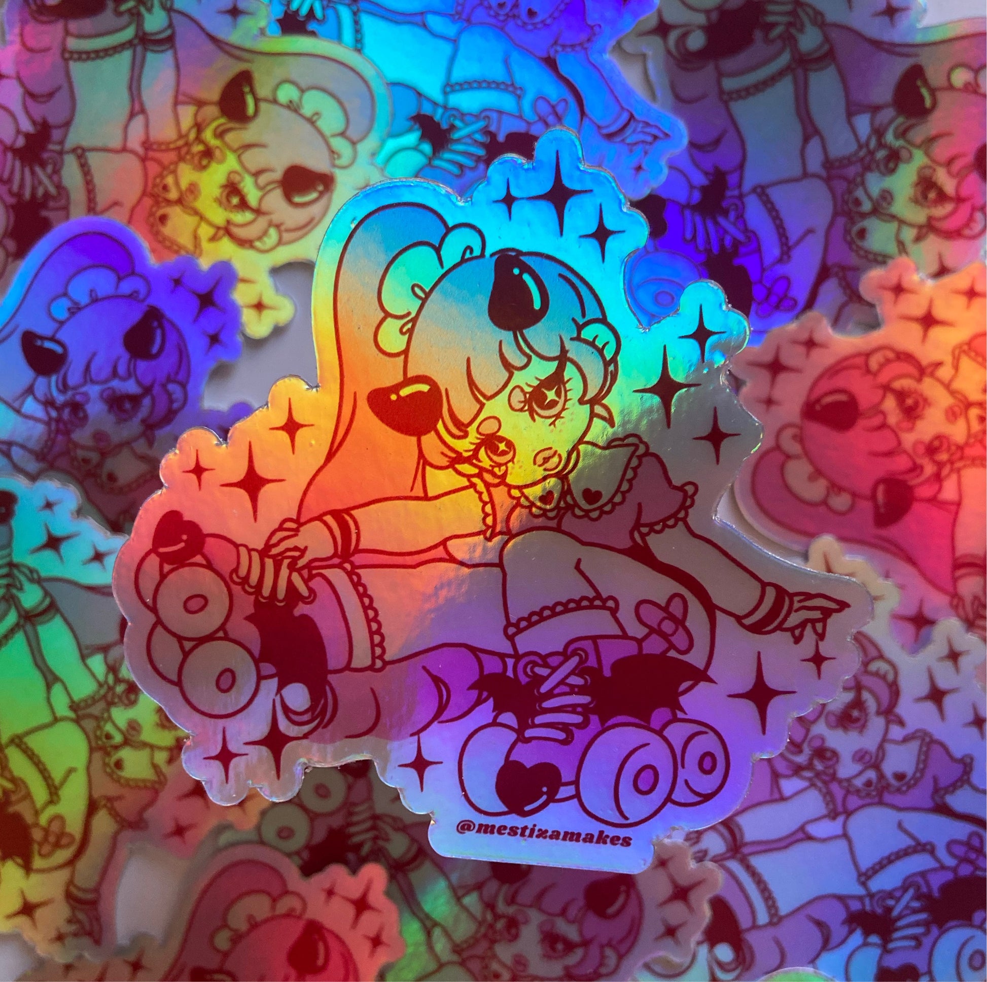 Skating Succubus Holo Sticker