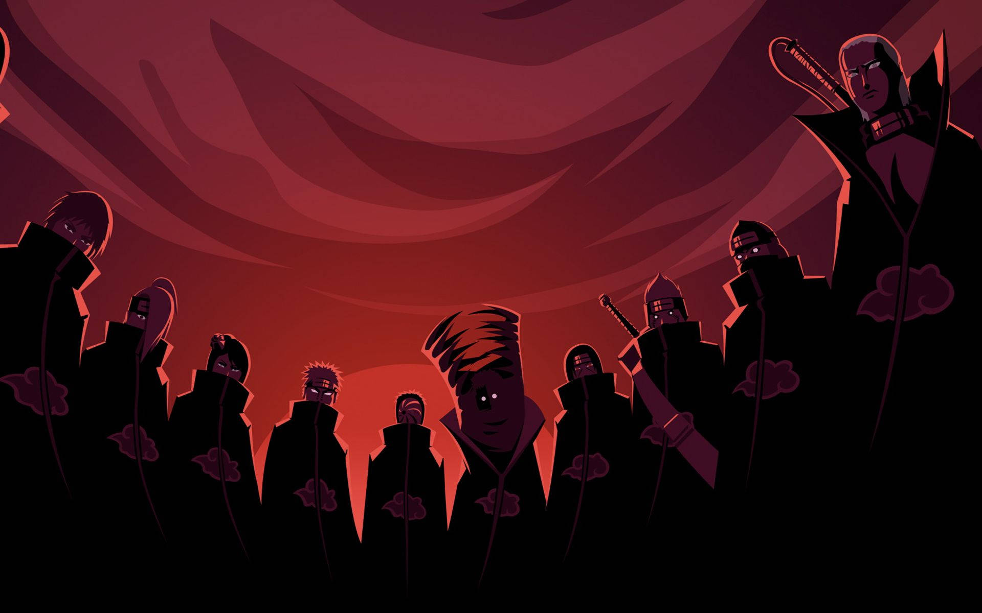 Download Akatsuki Dark Aesthetic Naruto Digital Art Wallpaper