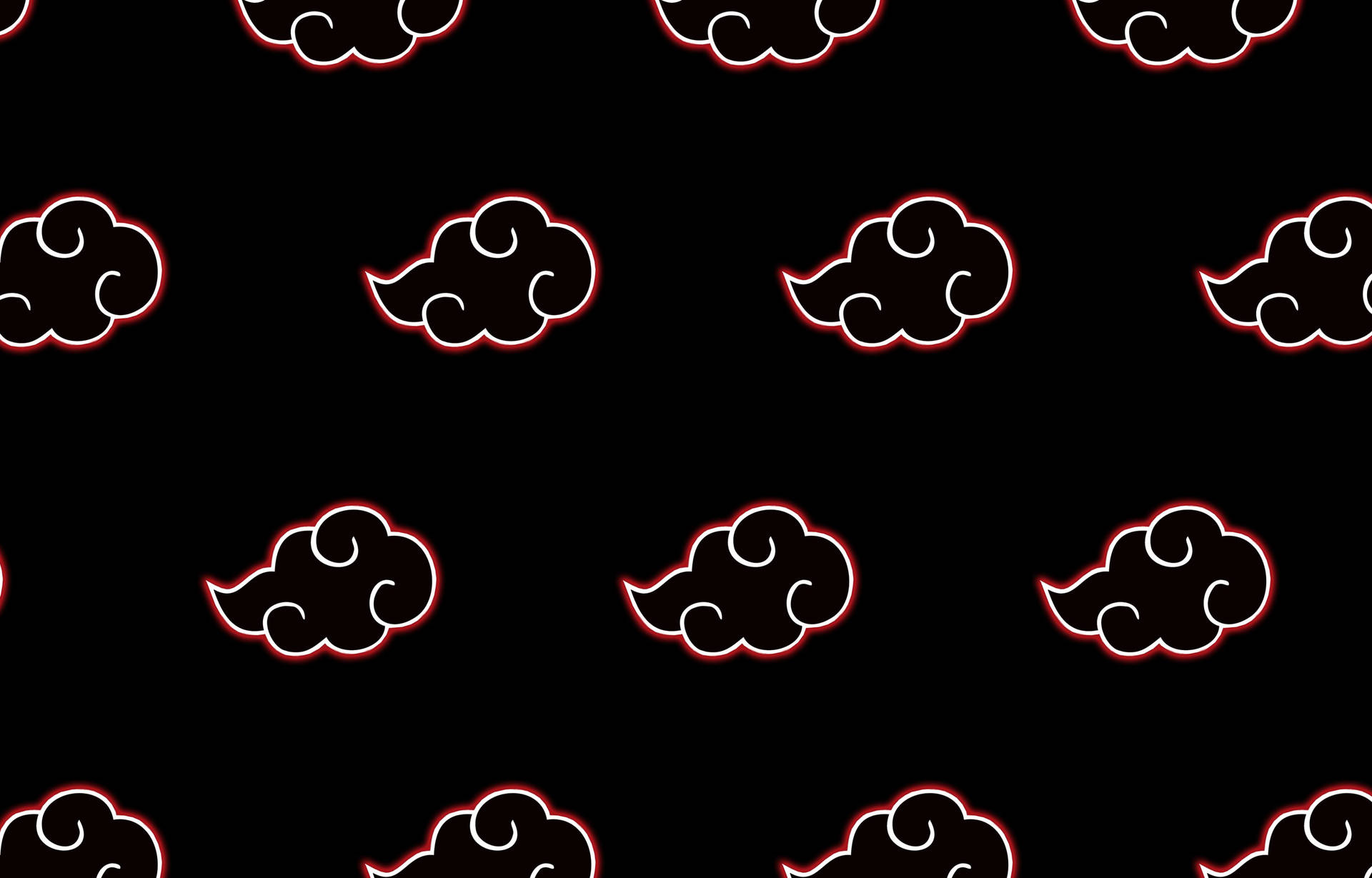 Download Black Patterned Akatsuki Clouds Wallpaper