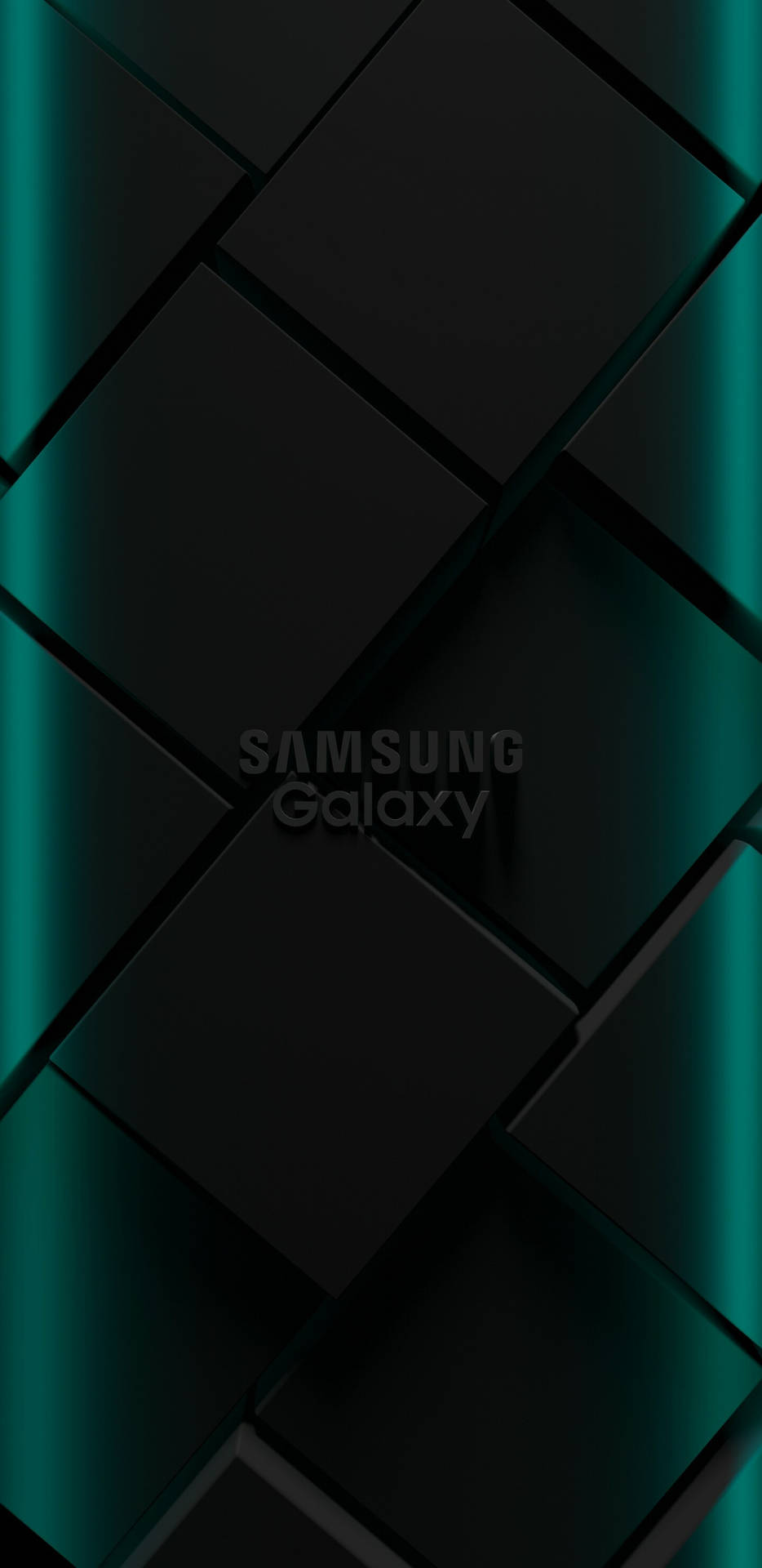 Download Green Glow Samsung Black Wallpaper