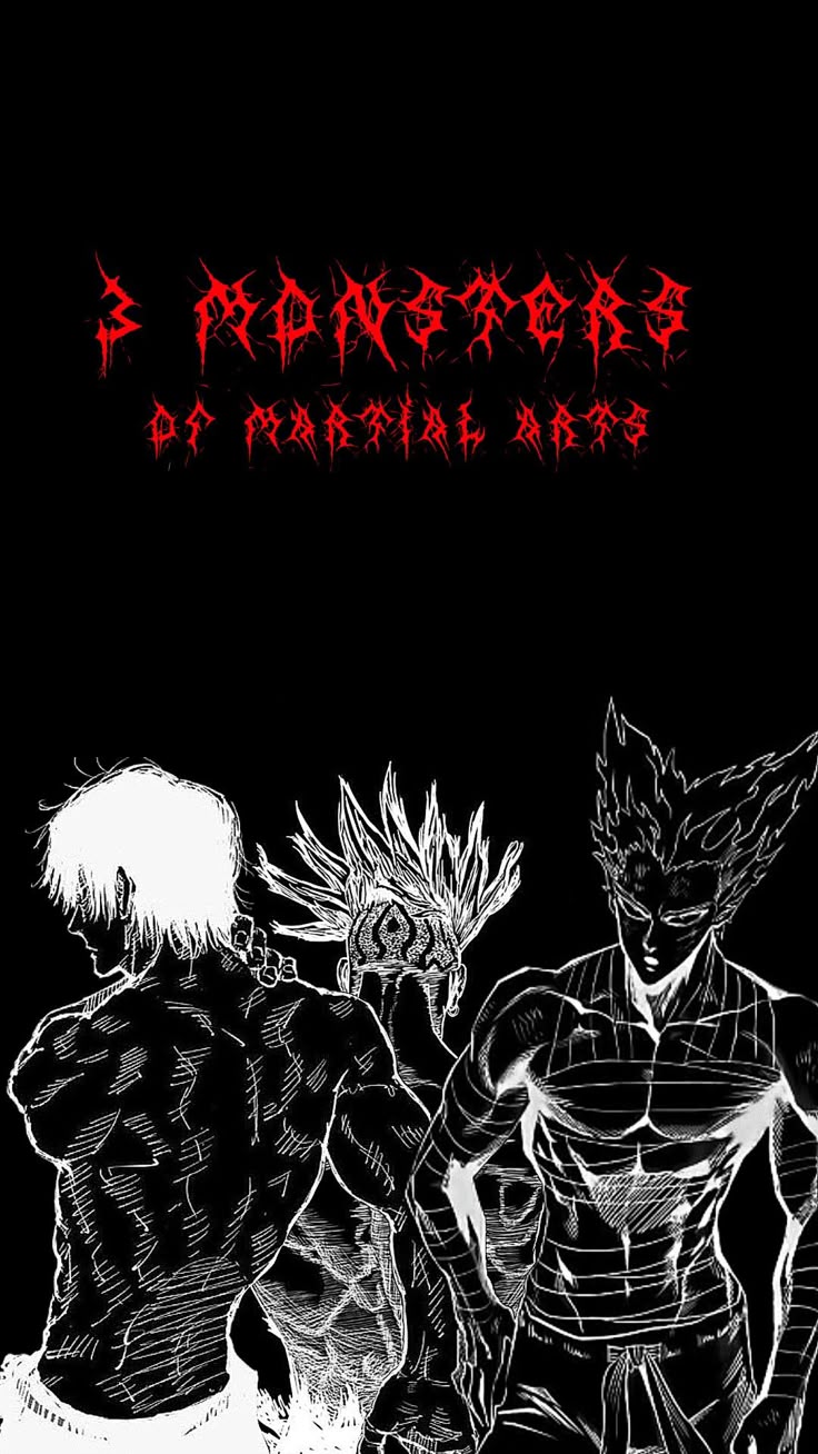 wallpaper for phone with Garou, Toji and Sun Ken rock