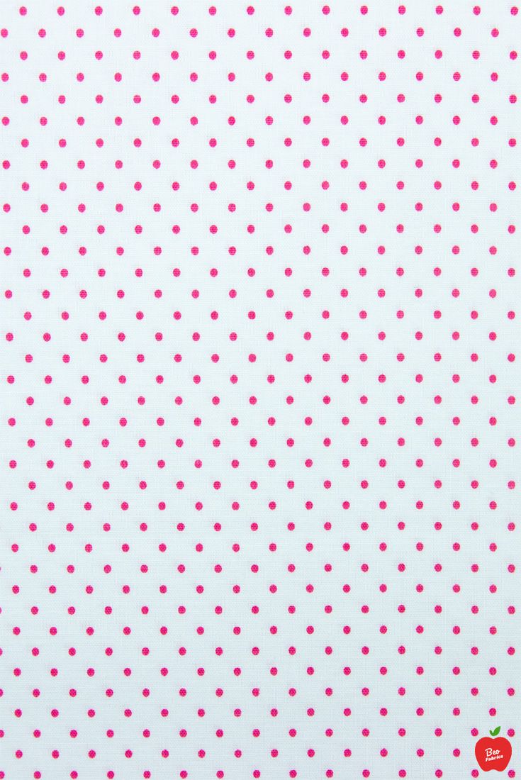 Hot Pink Swiss Small Polka Dot Fabric, Apparel Fabric