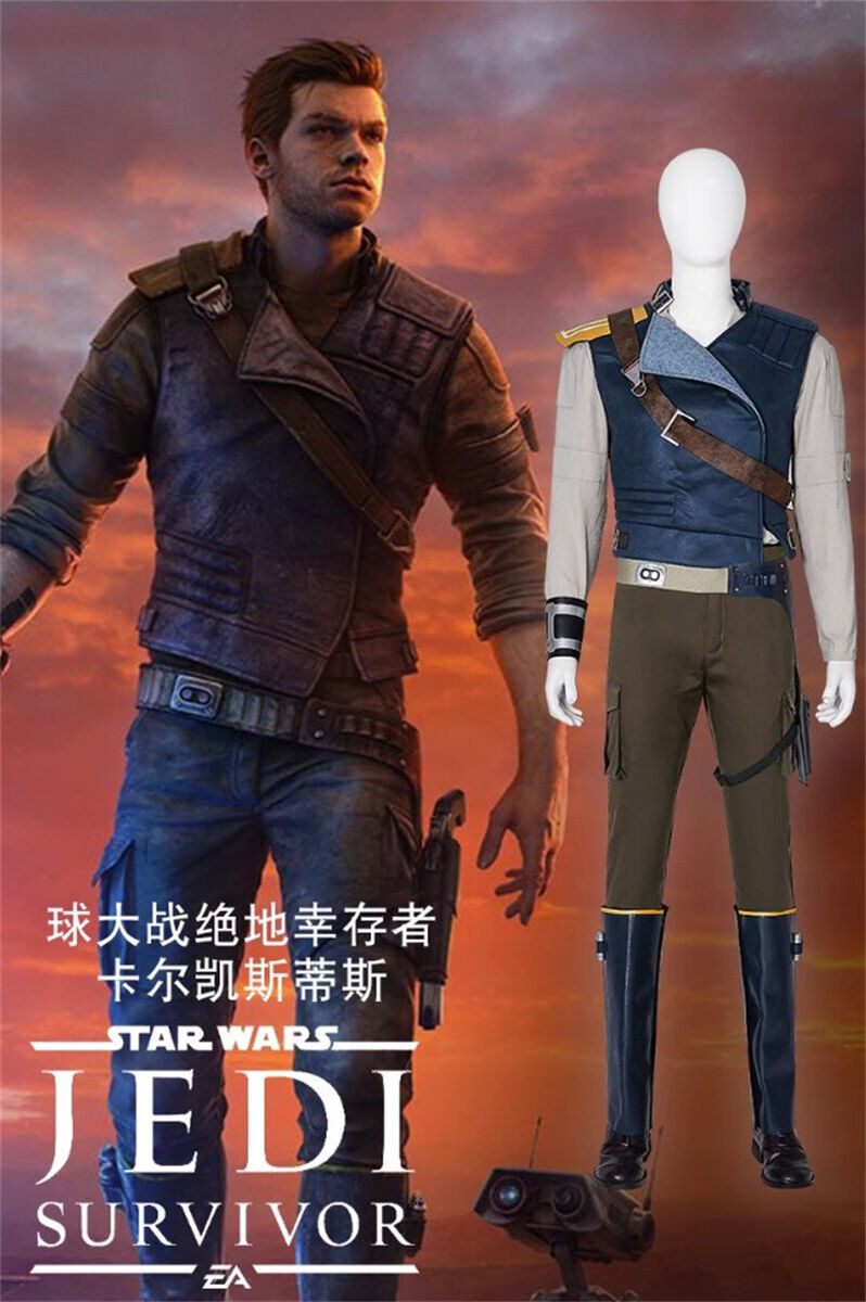 Star Wars Jedi Fallen Order Cal Kestis Cosplay Halloween Uniform Outfit Costume