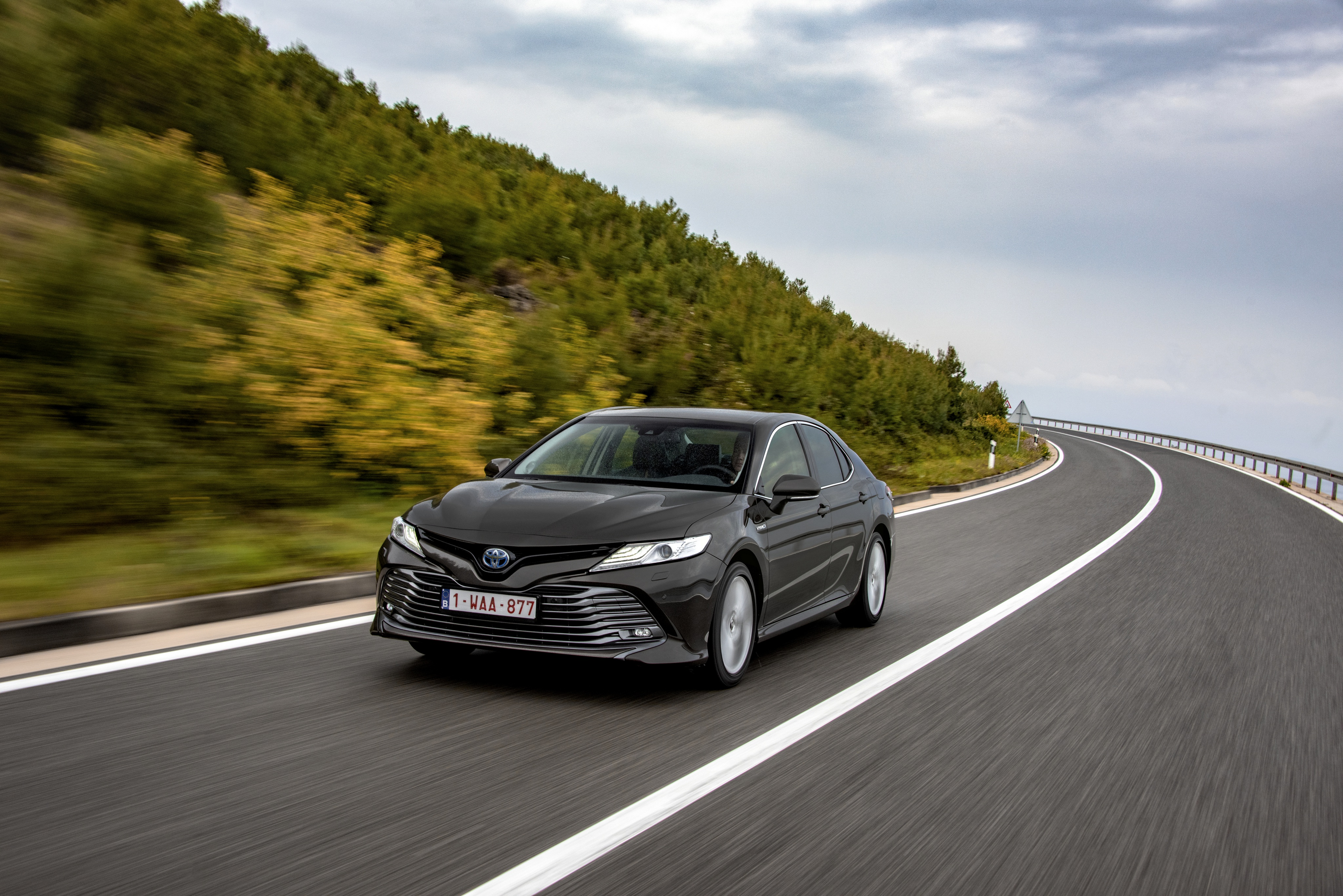 Download Black Car Compact Car Car Toyota Vehicle Toyota Camry 4k Ultra HD Wallpaper