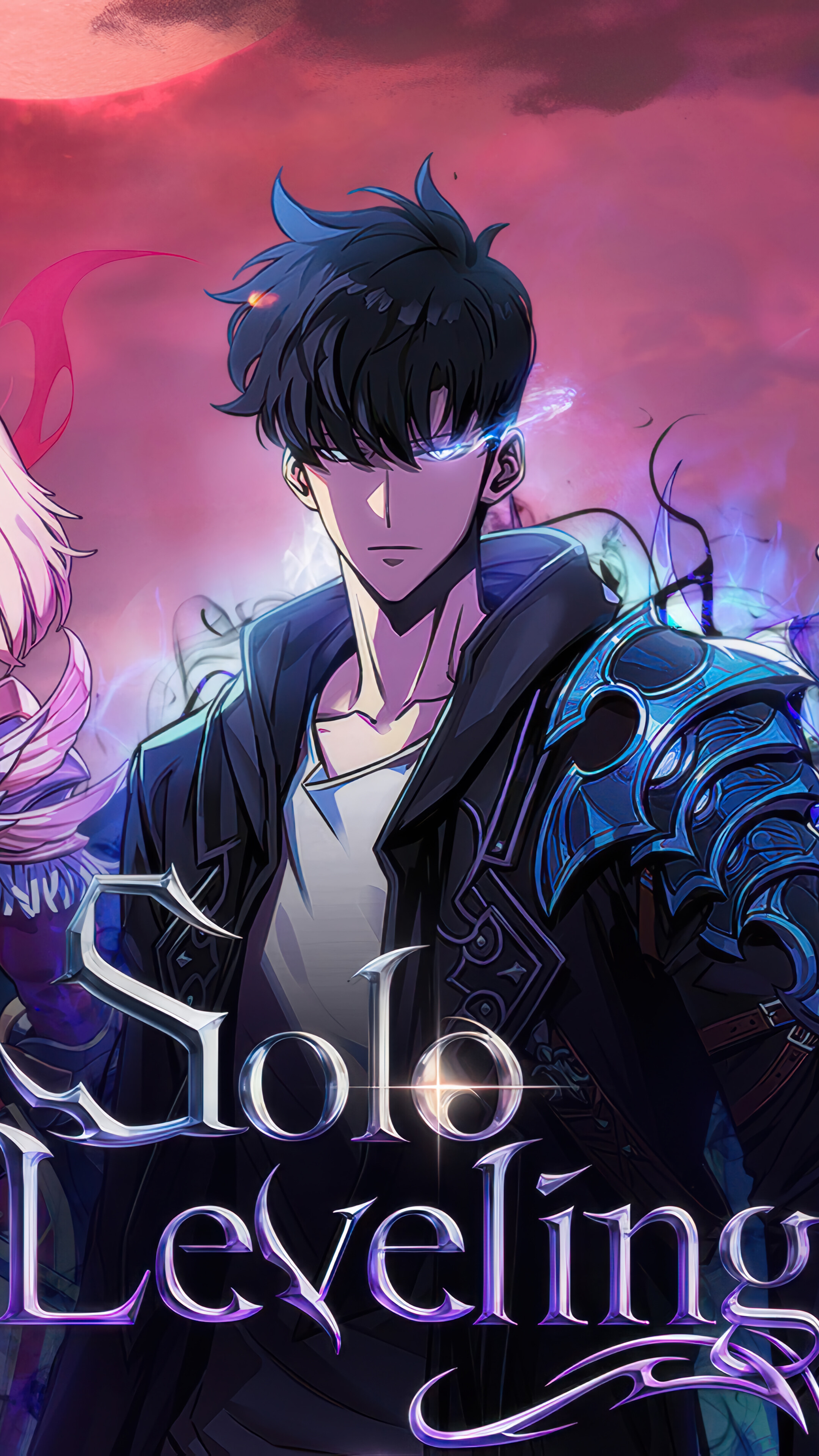 Solo Leveling: ARISE Sung Jin Woo Cha Hae In Choi Jong In 4K Wallpaper IPhone HD Phone