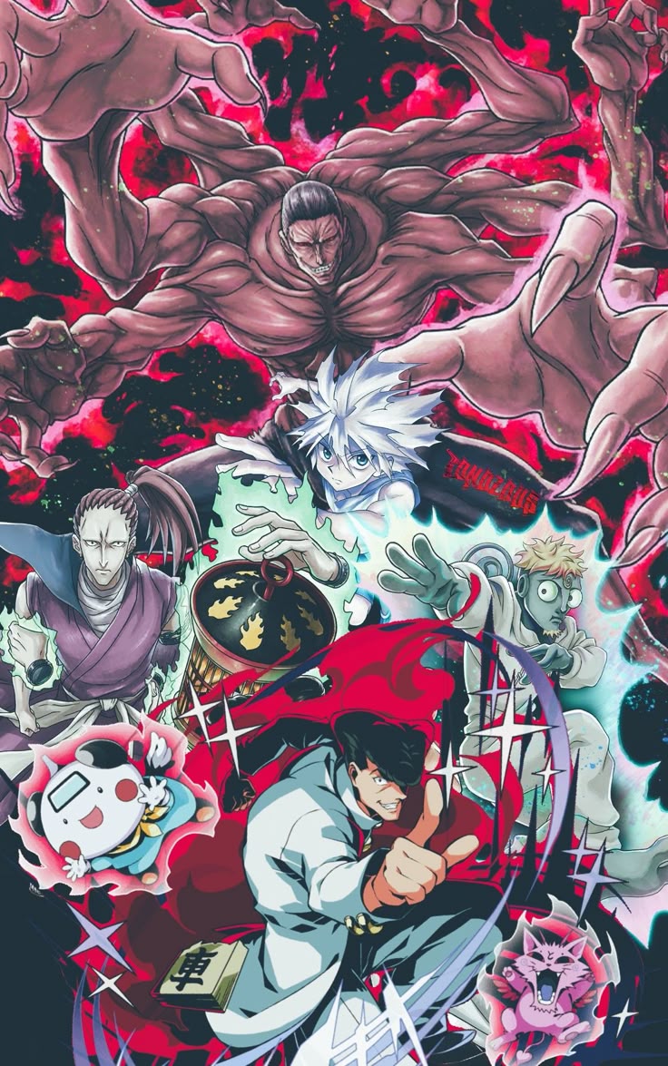 Menthuthuyoupi vs knuckle bine, shoot mcmahon, meleoron and killua zoldyck