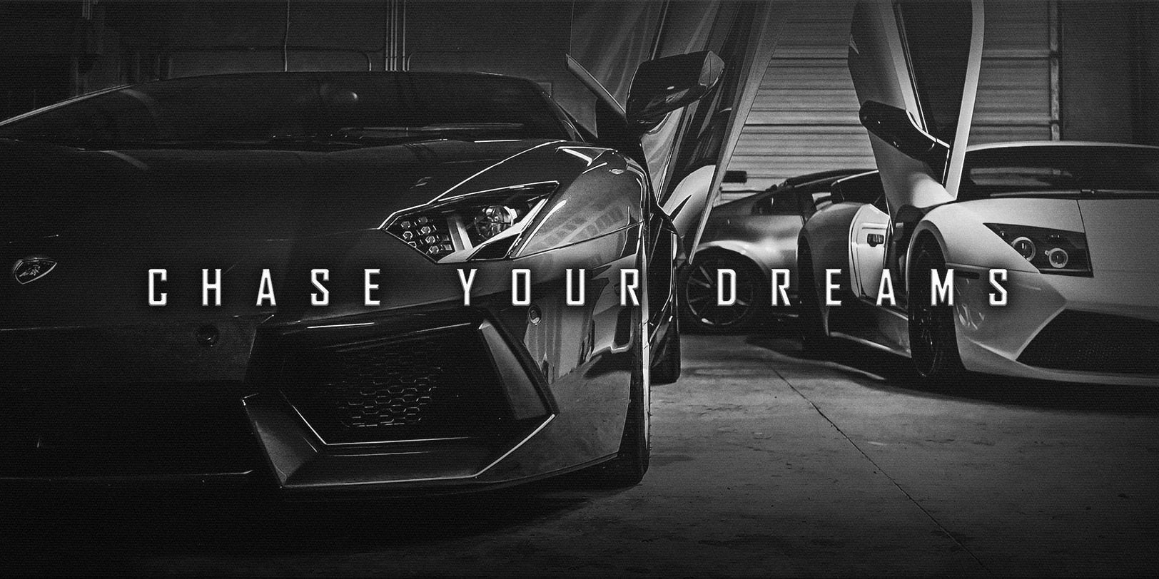 Chase Your Dreams Lamborghini Motivational Poster