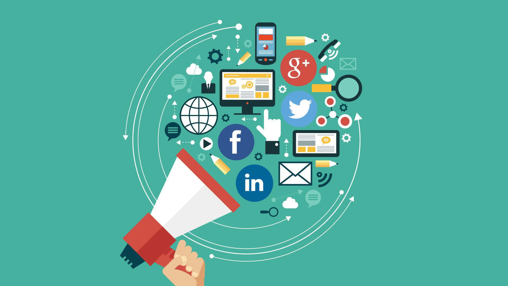 Download Social Media Apps Advertising Poster Wallpaper