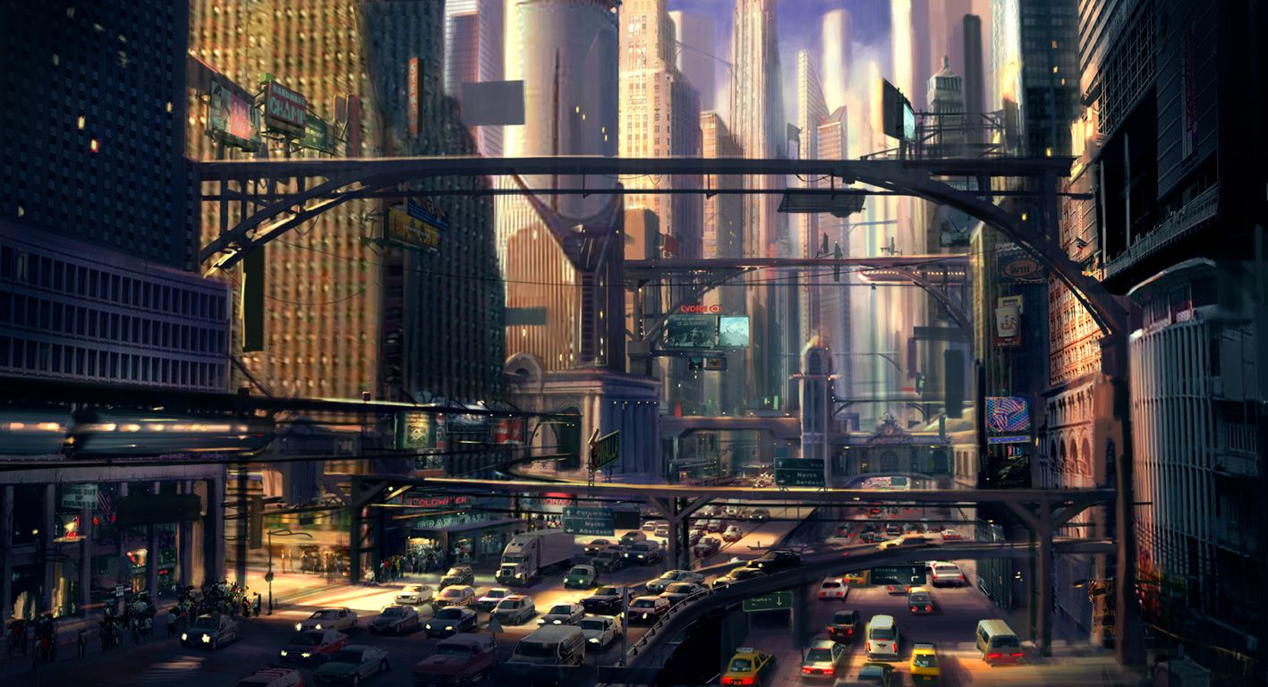 Superman's pal Matt concept art for Superman Returns that nails the vibe I'd like for the reboot An unique city with a mix of futuristic and retro architecture, but