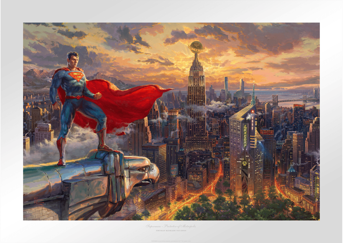 Superman of Metropolis Art Print by Thomas Kinkade Studios