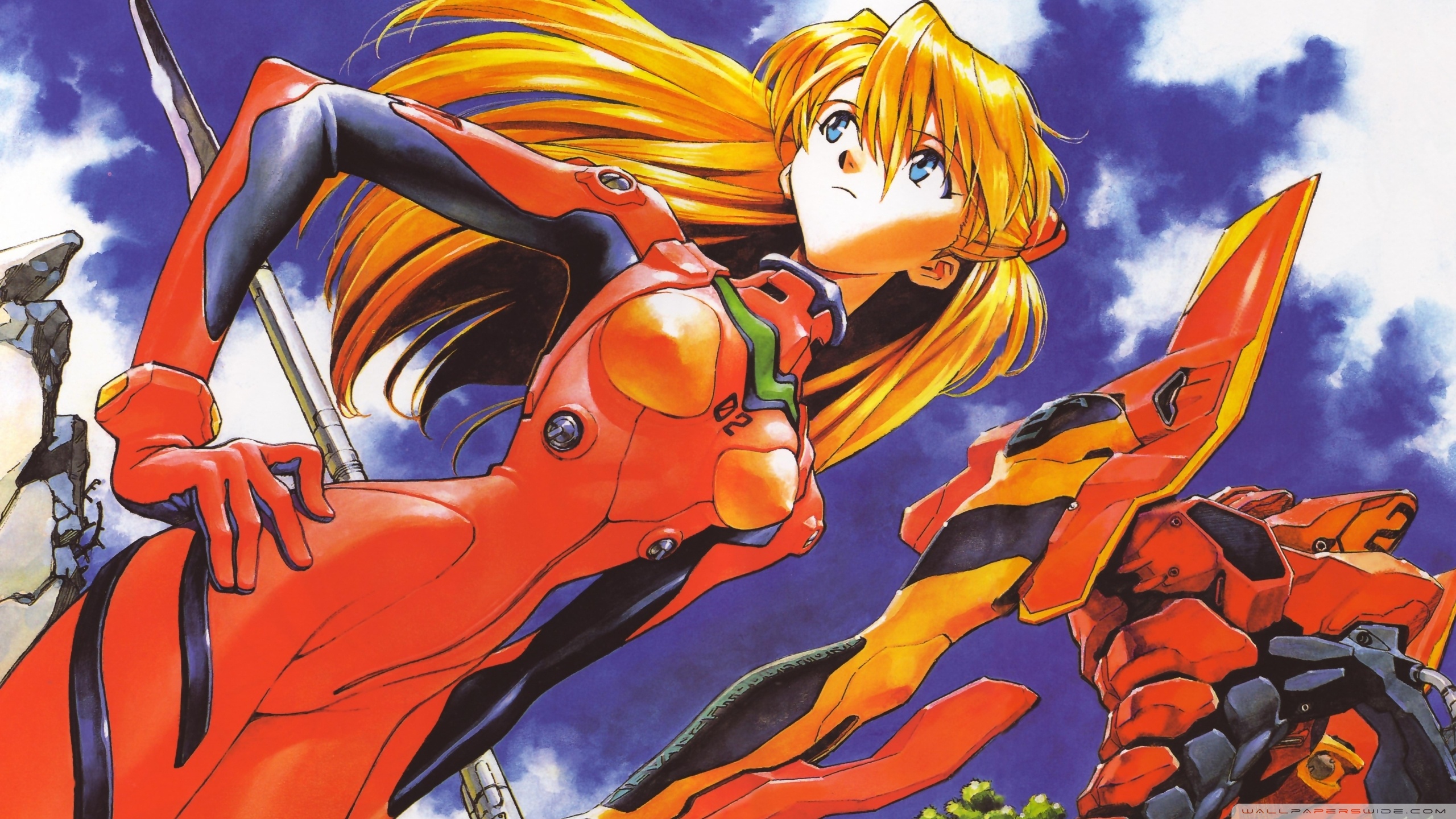 Asuka Langley Soryu Neon Genesis Evangelion 4K UHD Wallpaper for UltraHD Desktop and TV, Smartphone and Tablet Devices
