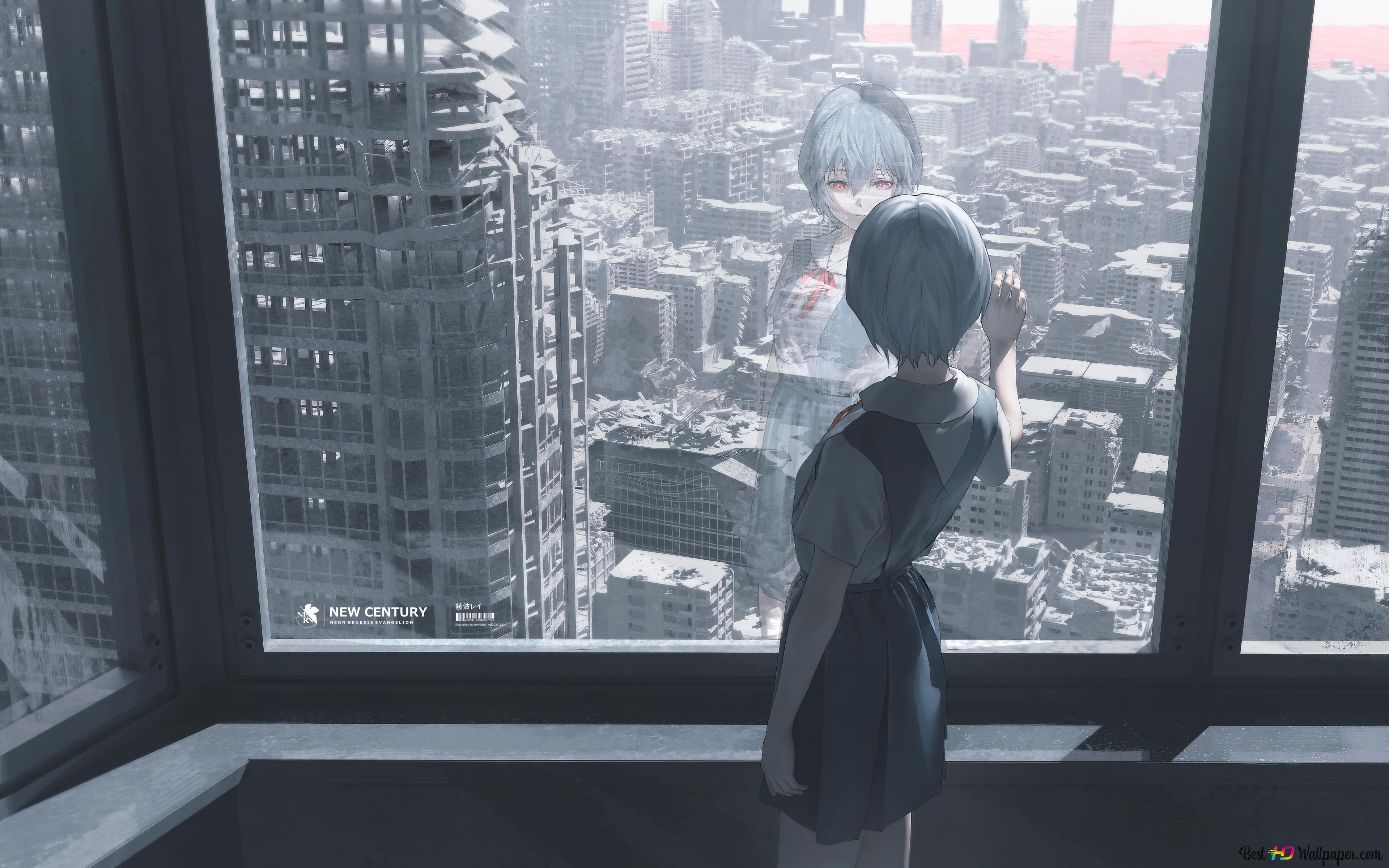 Rei ayanami from Neon genesis evangelion 4K wallpaper download