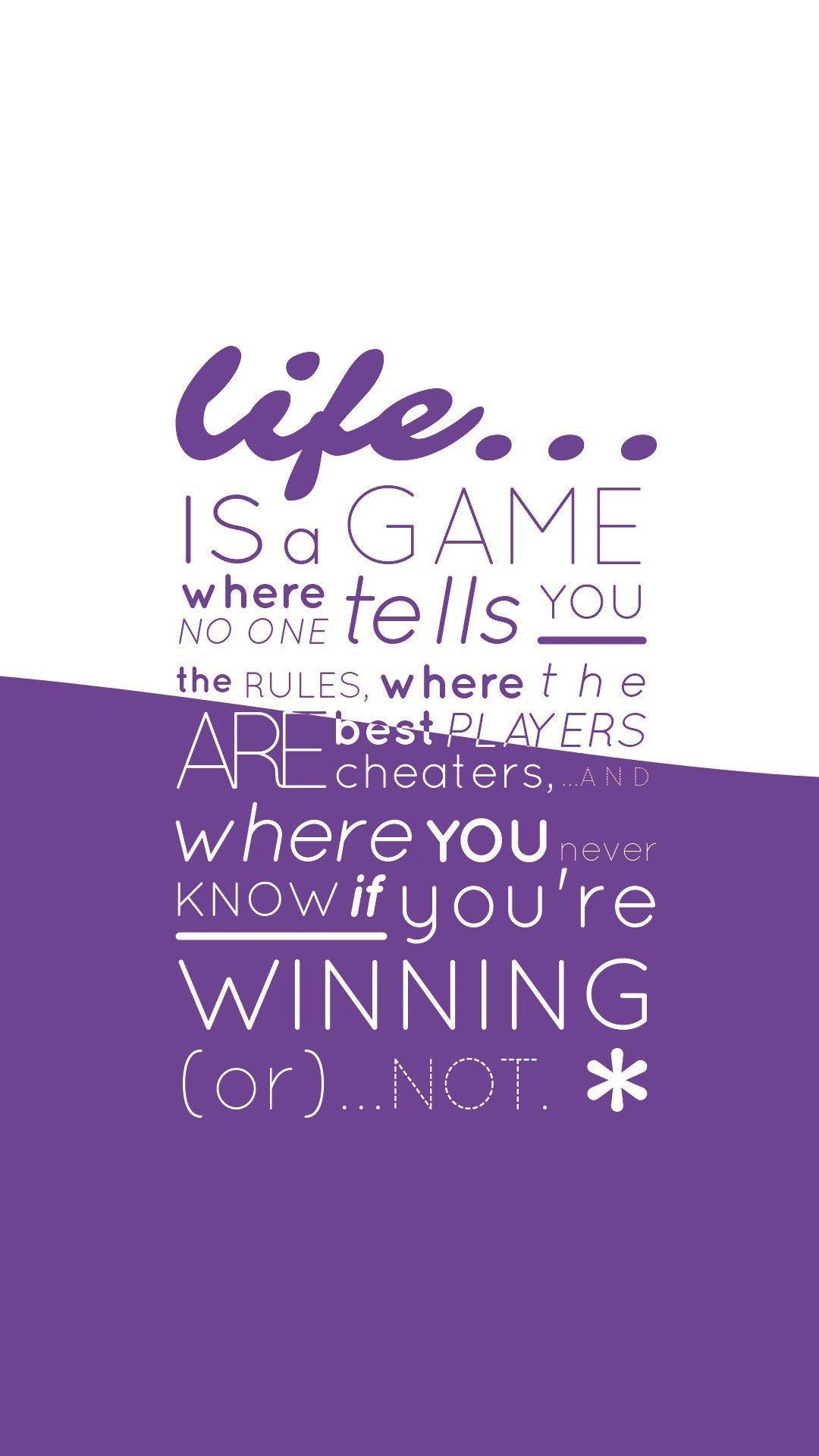 Download Girly Motivational Life Is A Game Wallpaper