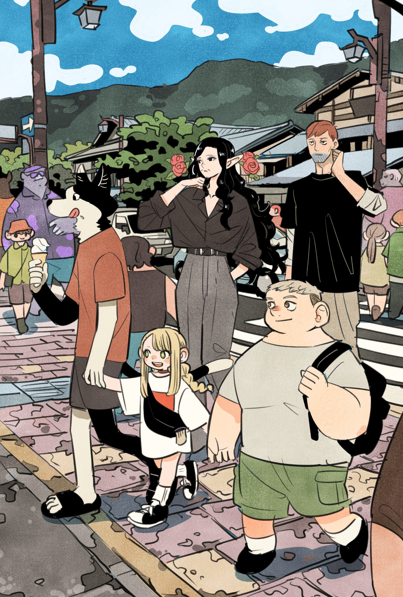 Chilchuck introduces Izutsumi to his Daughters (By dustgeonmeshi)