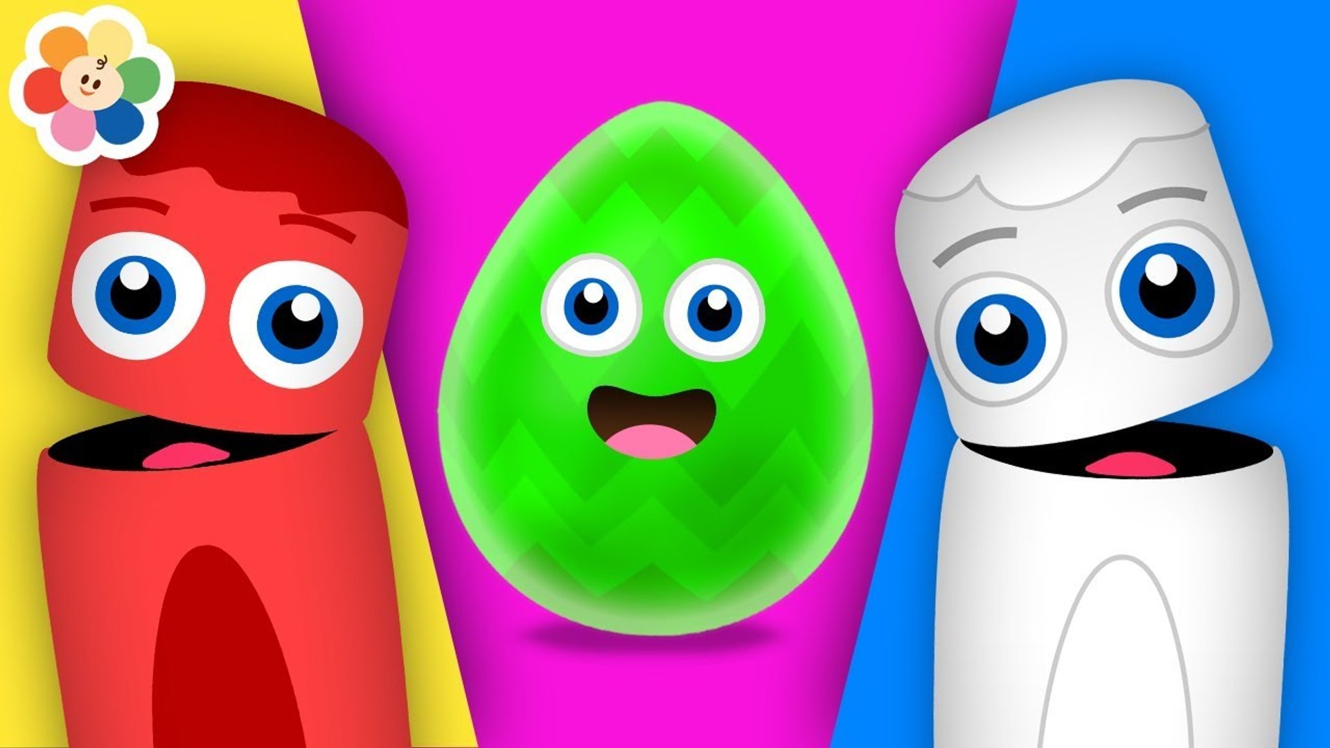 Learn Colors with Surprise Eggs and Giant 3D Crayons for Kids. Color Crew. All Colors for Kids!