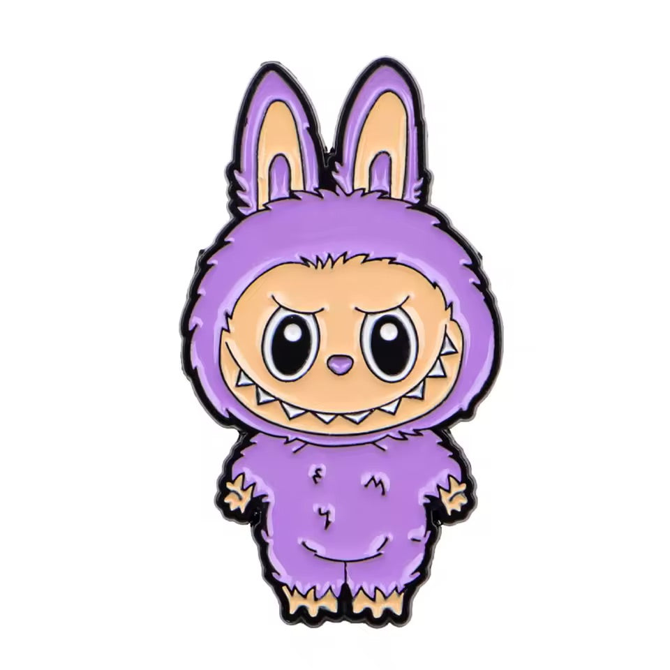 Labubu The Monsters Enamel Pin Cute Gift Pop Mart Coral