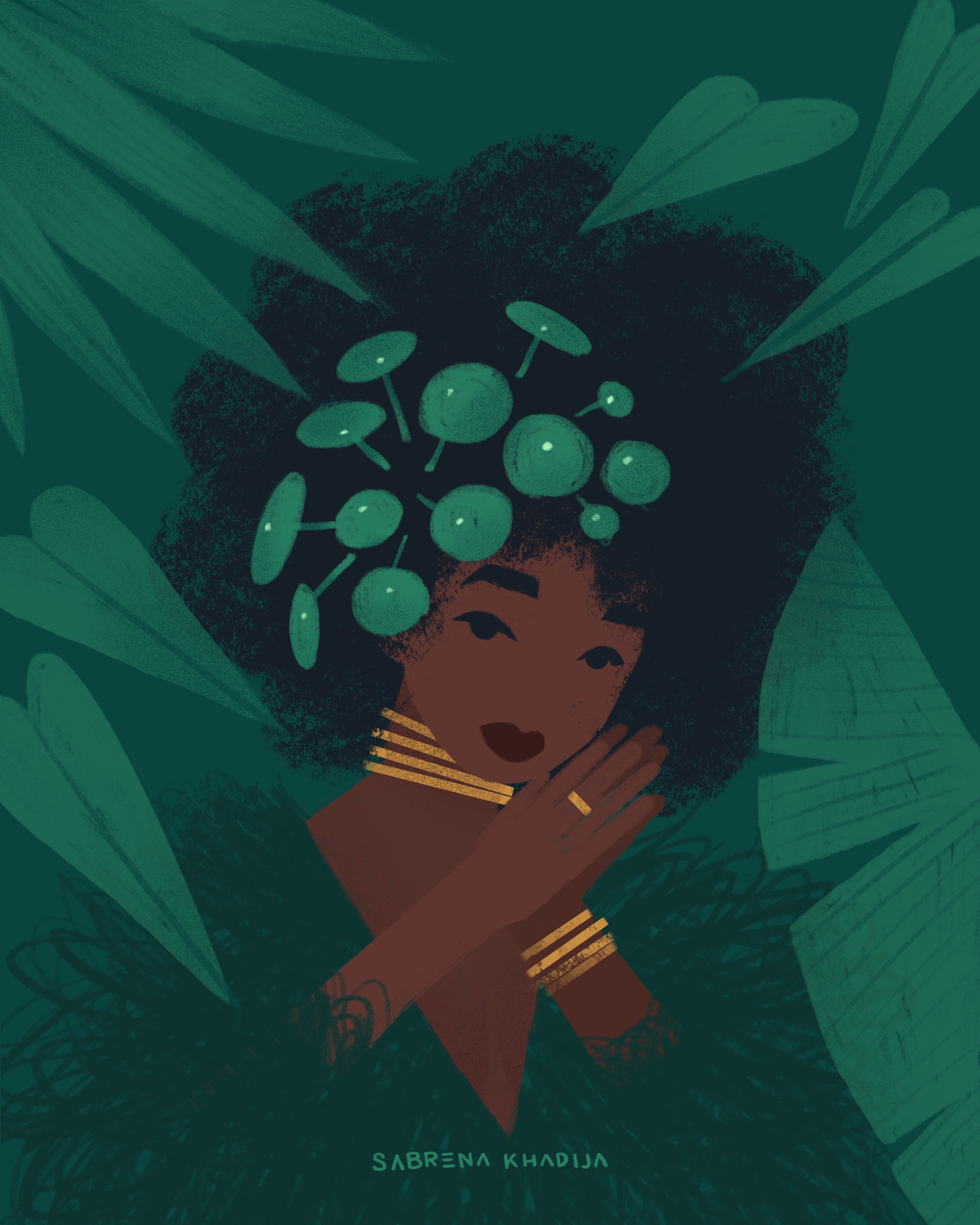 Procreate shapes with fun texture are the focus of Sabrena Khadija's work. Take a look at her bold, contrasting colours and we think you'll be just as charmed as