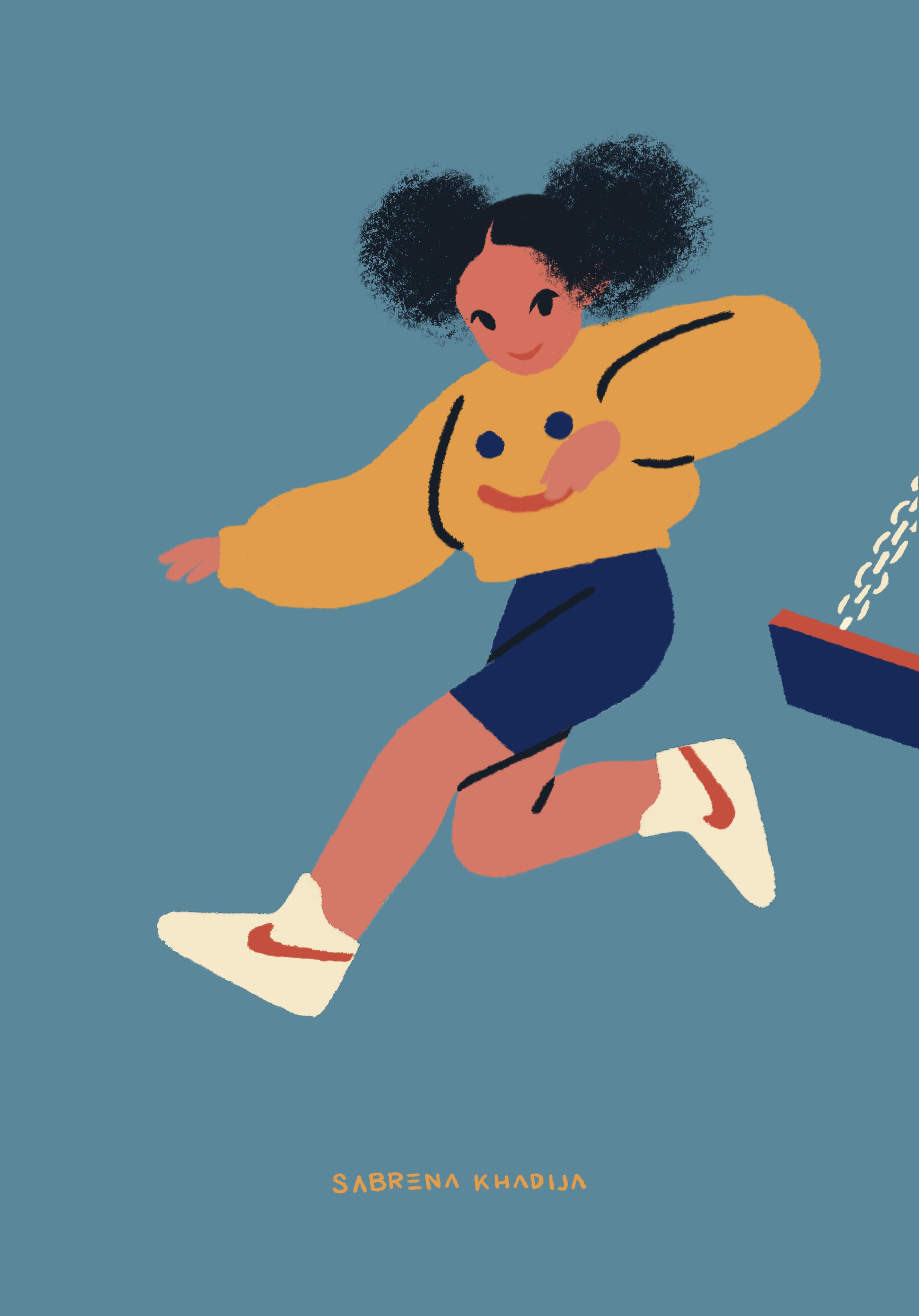 Procreate shapes with fun texture are the focus of Sabrena Khadija's work. Take a look at her bold, contrasting colours and we think you'll be just as charmed as