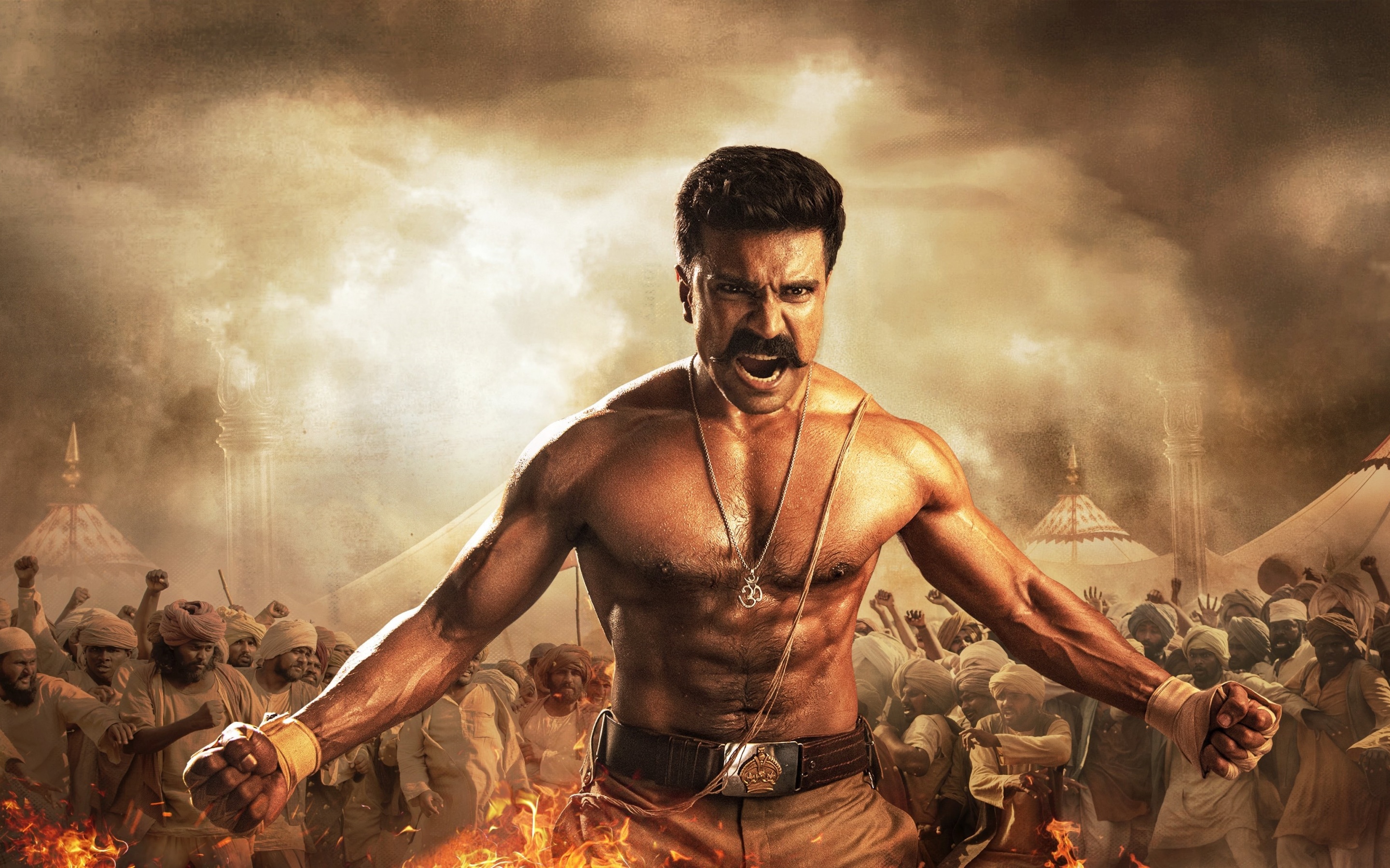 Ram Charan Wallpaper 4K, RRR, Alluri Sitarama Raju