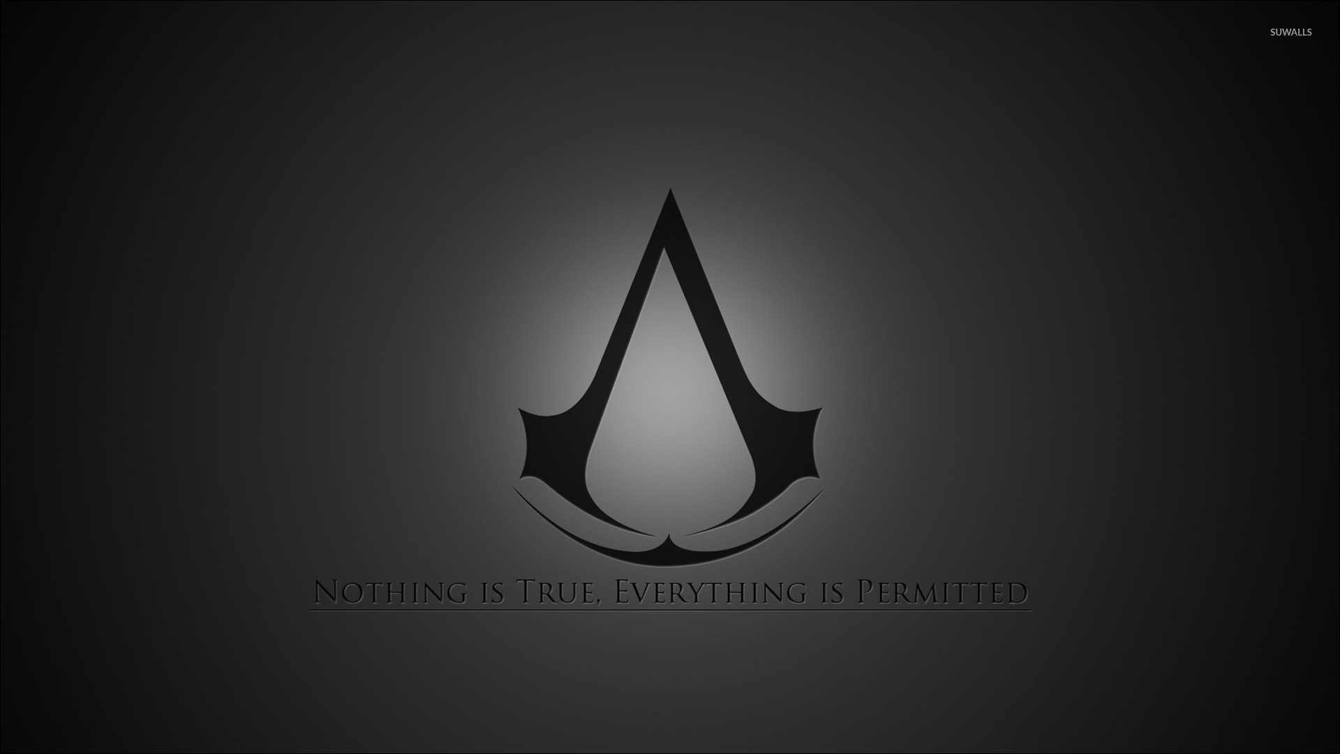Gray Assassin's Creed logo wallpaper wallpaper
