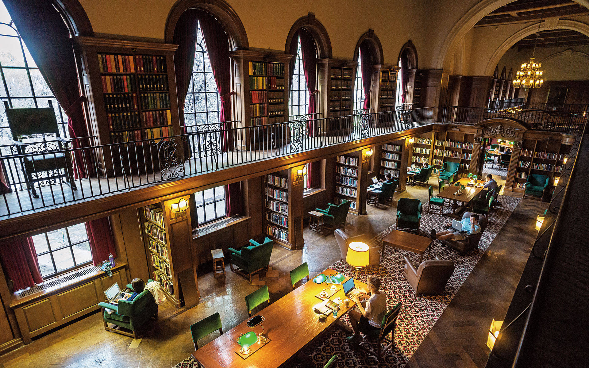 Download Dartmouth College Baker Berry Library Interior Wallpaper