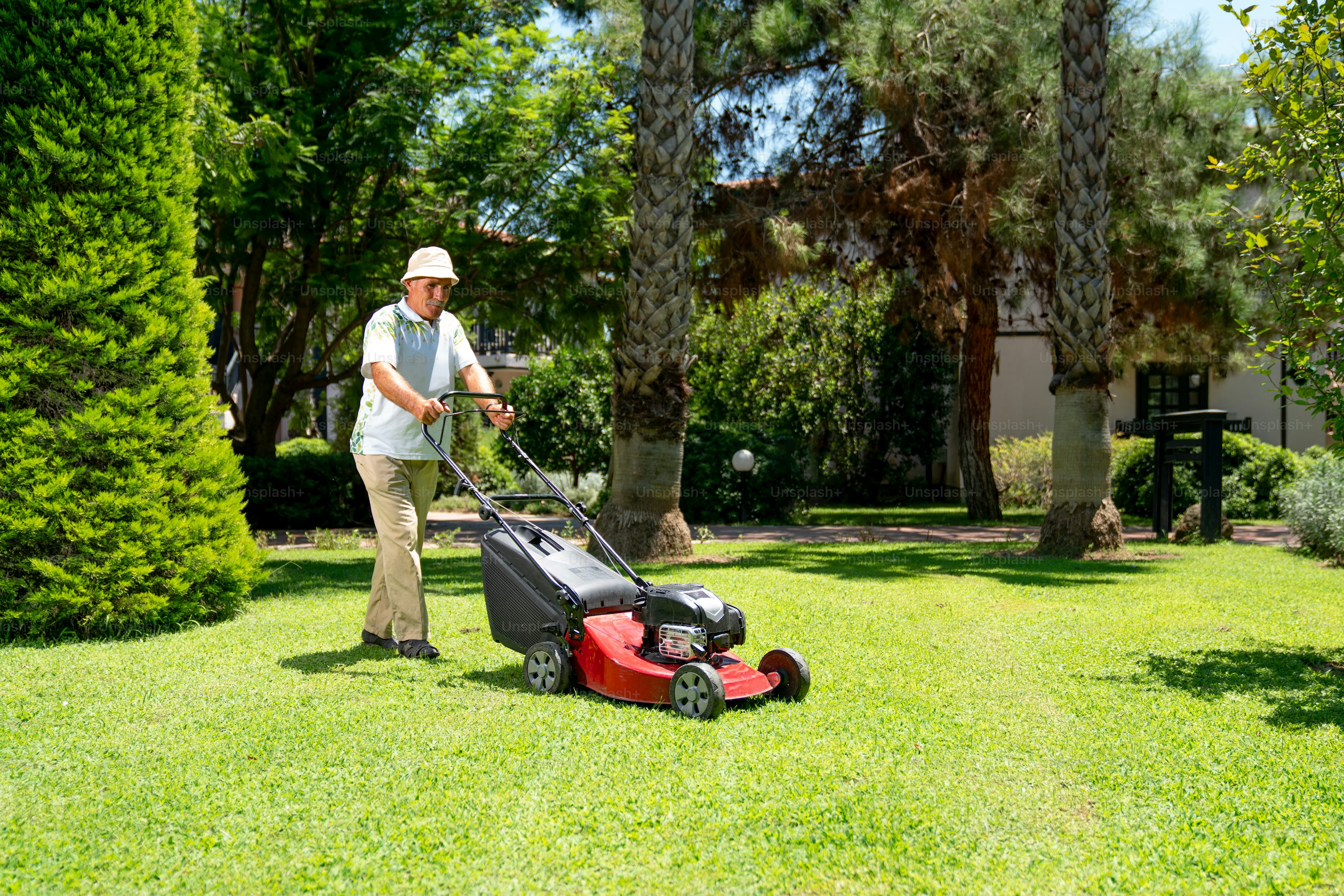 Lawn Mowing Picture. Download Free Image