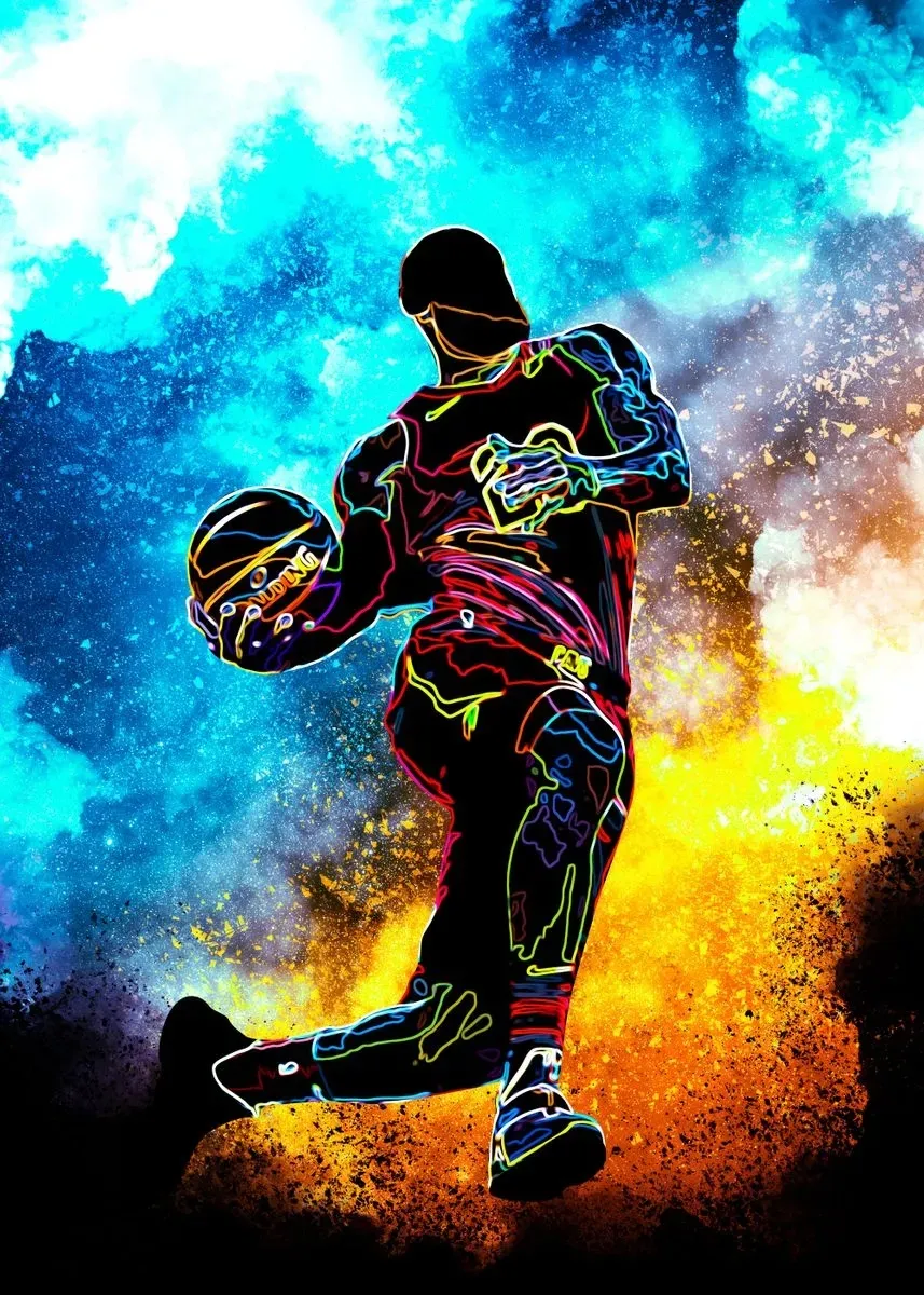 DHgate.com:Mens Wall Art Basketball Player Canvas Print Decor for Bedroom, Male Bedroom Wall Art, Competitive Sportsman Painting, Kids Room Wall Picture, No Frame:Home & Garden