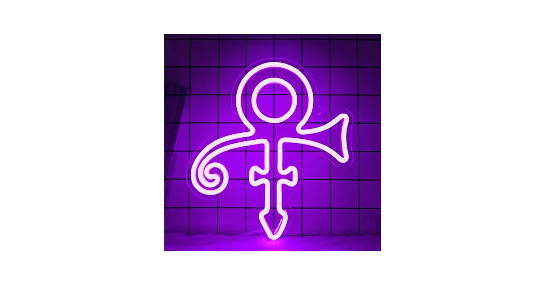 YvuYamg Prince Symbol Neon Sign for Wall Decor Dimmable Led Prince Neon Light Sign for Bedroom Music Singer Themed Party Gift Prince Neon Light for Prince Birthday Party Decoration, purple
