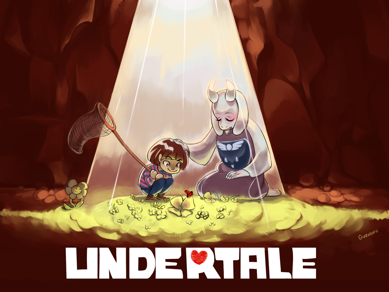 Undertale HD Wallpaper: Heartfelt Moment
