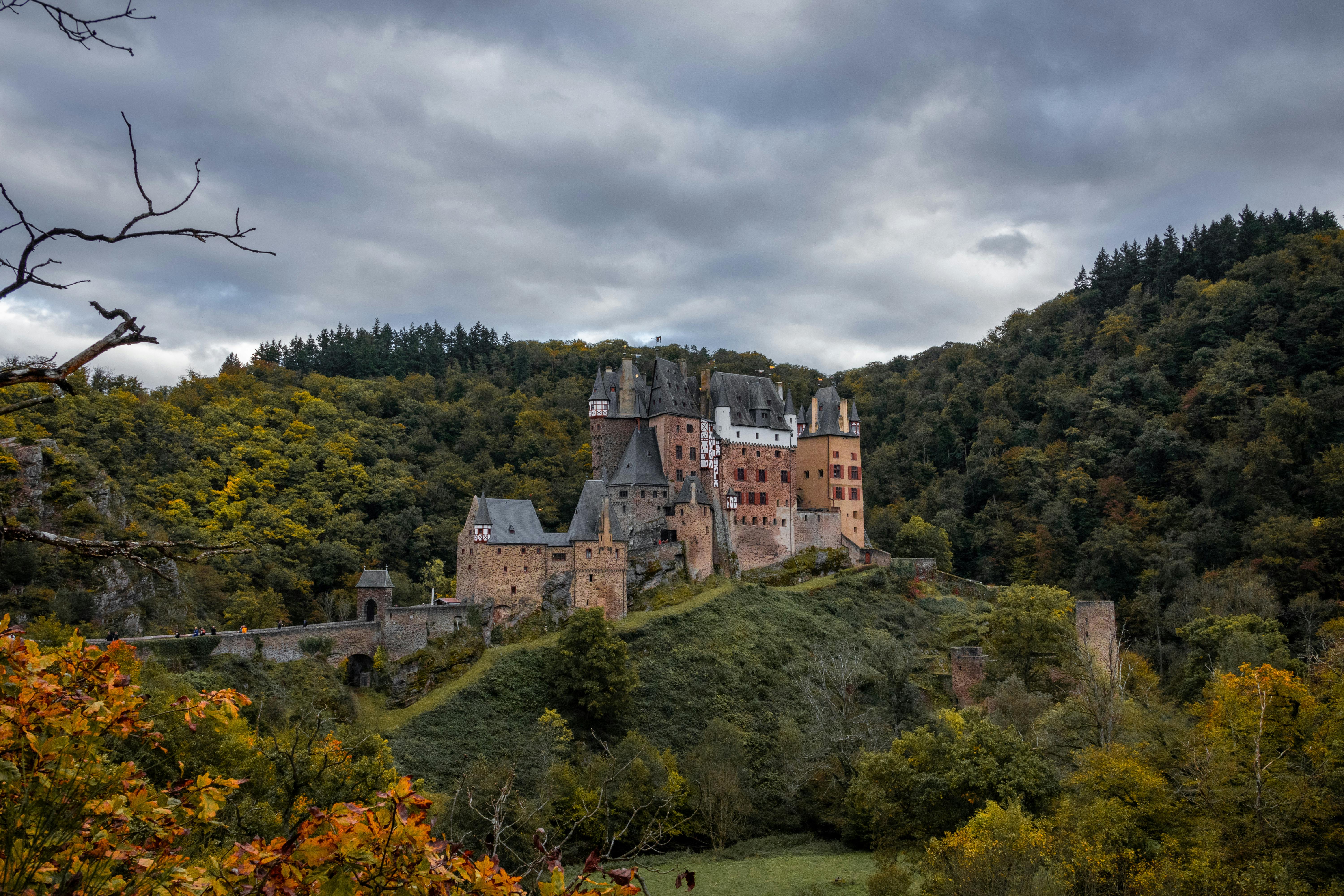 Medieval Eltz Castle on a Hill in Autumn Forest, Wierschem, Germany · Free