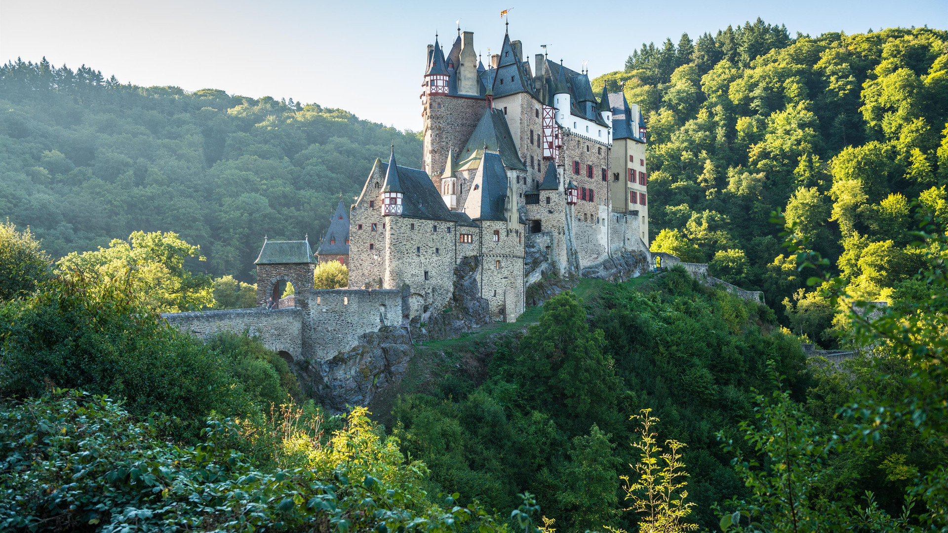 Eltz Castle fairytale castle in the Eifel forest