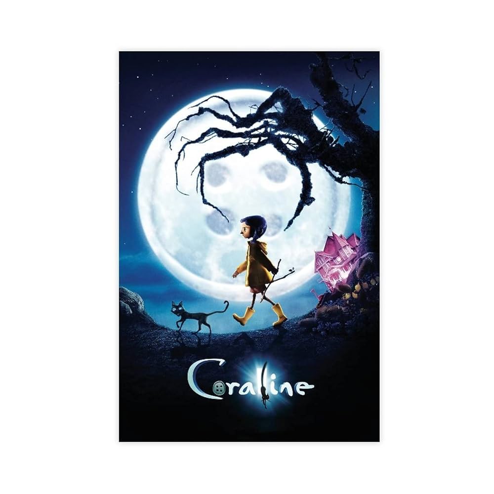 Coraline Animated Movie Poster Canvas Poster Bedroom Decor Sports Landscape Office Room Decoration Gift Unframe 12 x 18 Inches (30 x 45 cm), Amazon.co.uk: Home & Kitchen