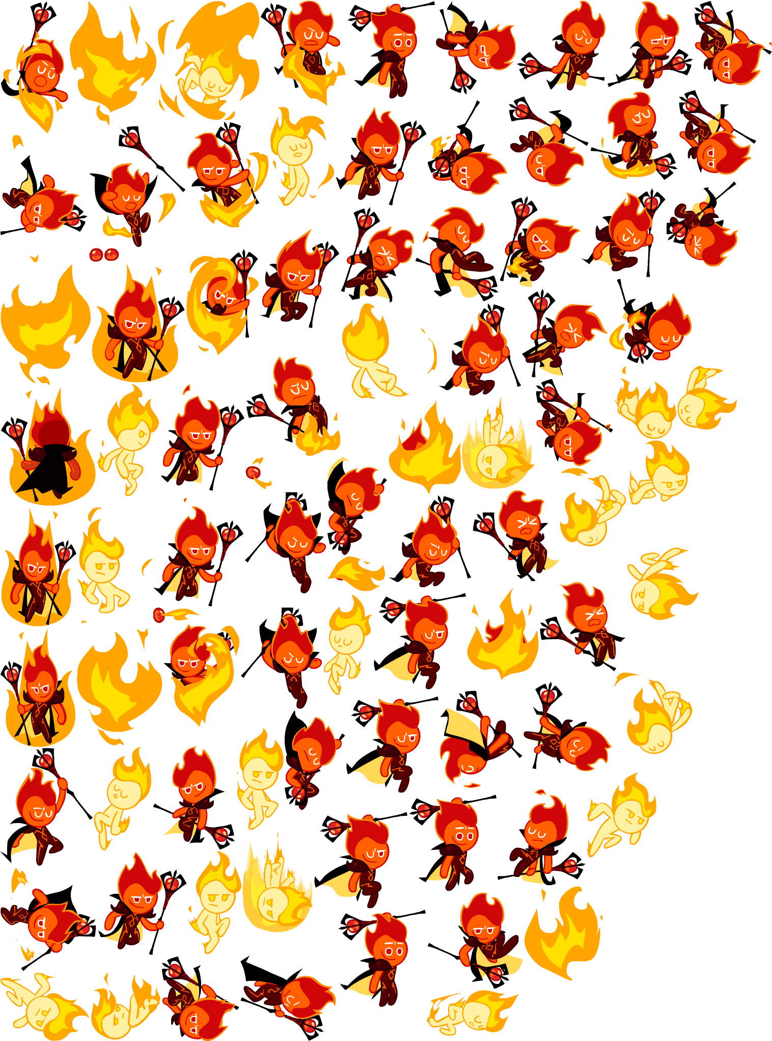 Download HD Fire Spirit Sprites 2 Run Sprite Sheet Transparent PNG Image
