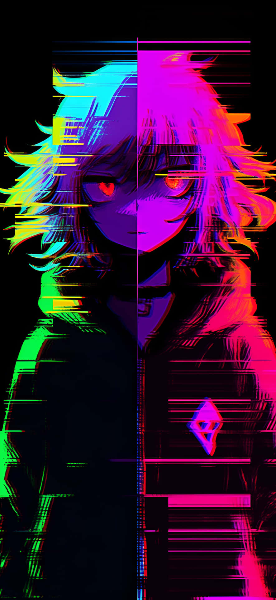Glitch Trippy Dark Aesthetic Wallpaper